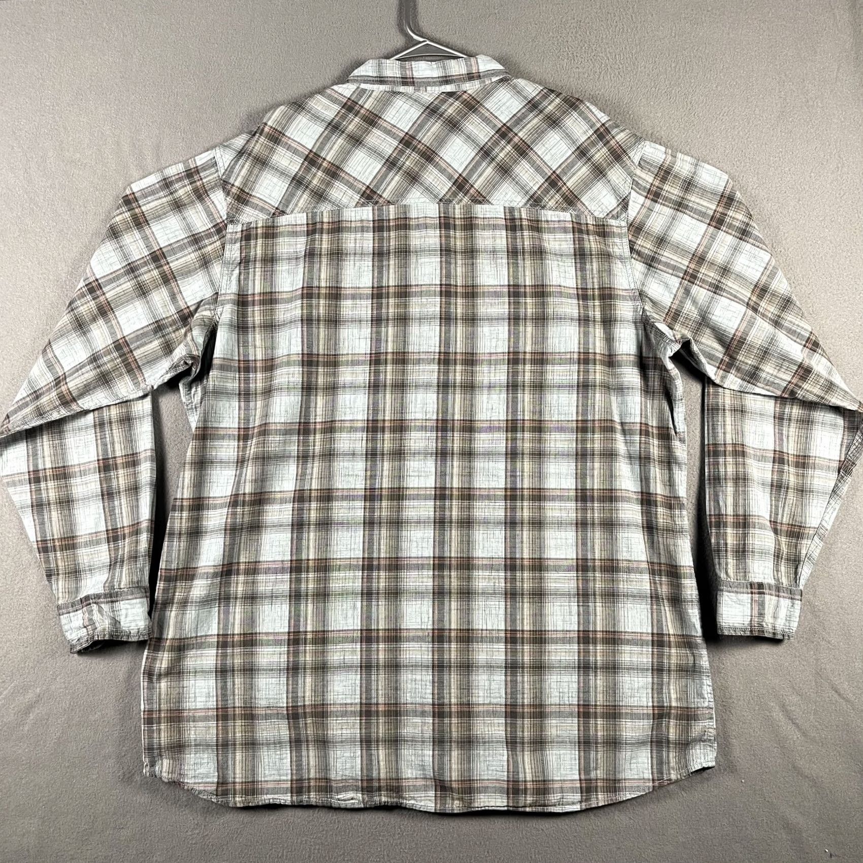 Vintage Red Head Brand Shirt Mens 2XL Tall Gray Brown Plaid Button Up Outdoor Workwear Size US XXL / EU 58 / 5 - 3 Thumbnail