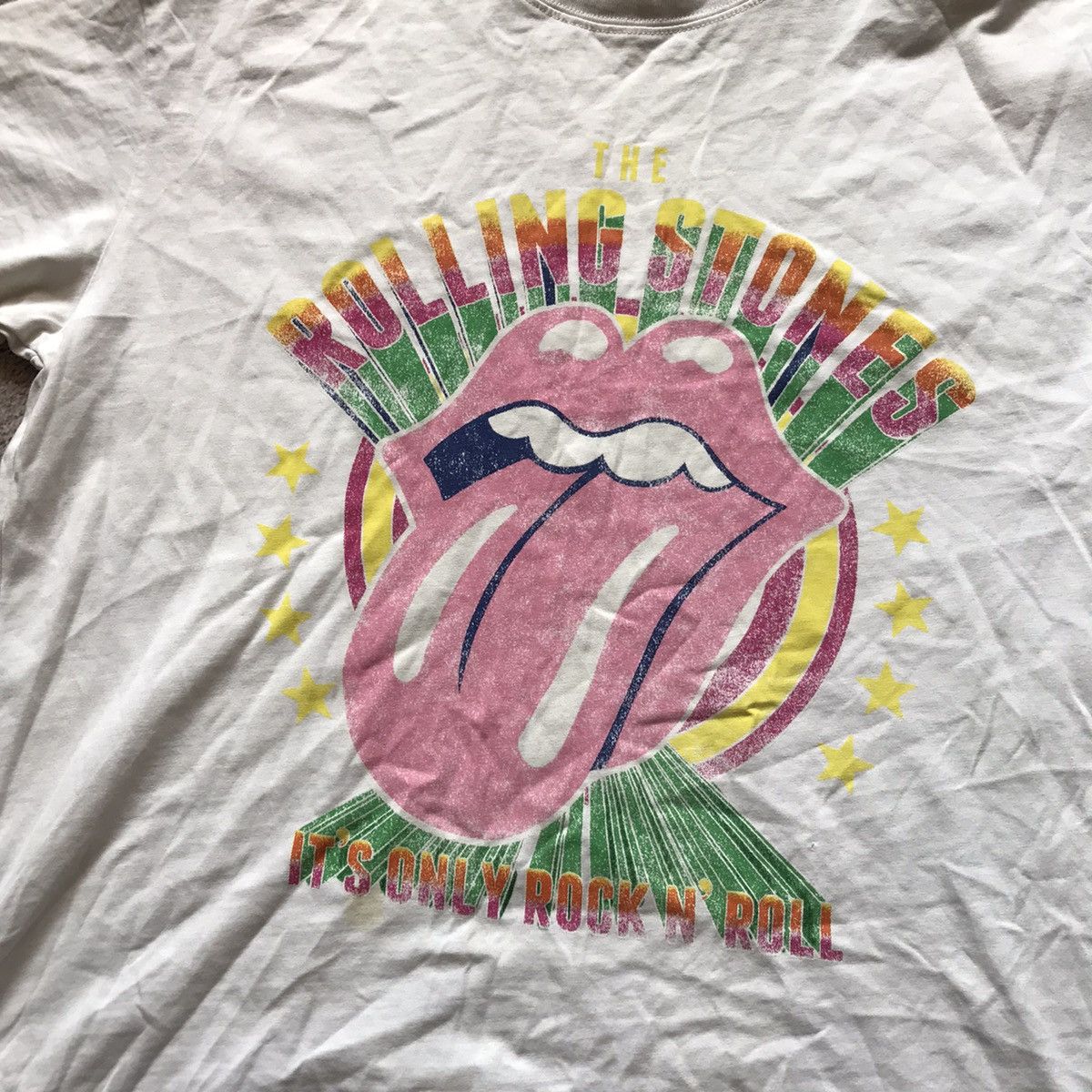 Vintage Vintage 90s Rolling Stones Graphic Tee Sun Faded Grunge XL Size US XL / EU 56 / 4 - 3 Thumbnail