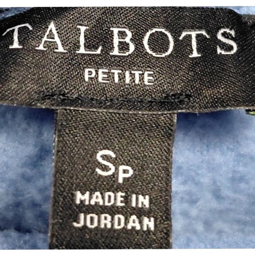Talbots TALBOTS PETITE Blue Cowl Neck Pullover Sweater Solid Knit Women Size S Size S / US 4 / IT 40 - 3 Thumbnail