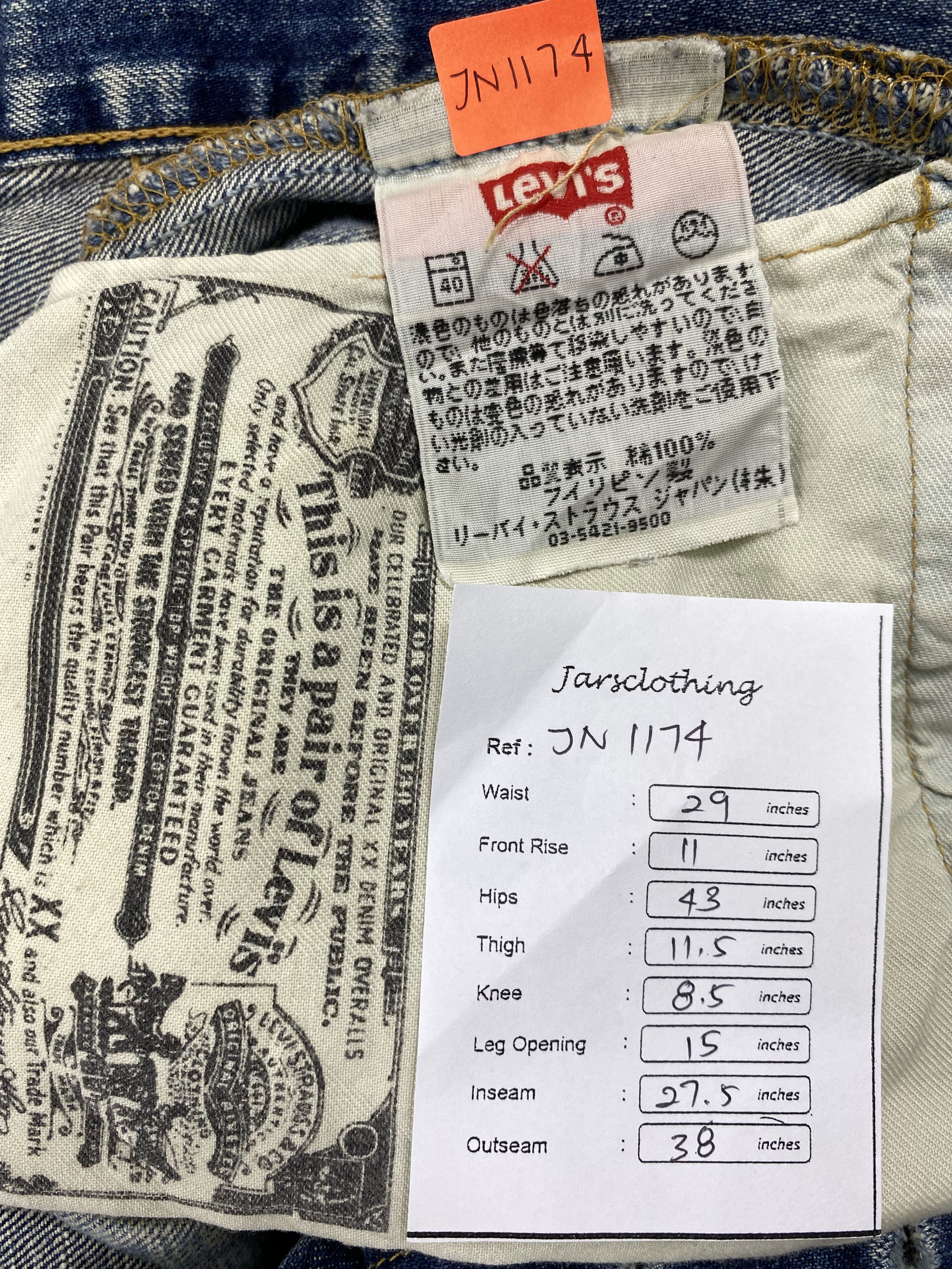 Levi's Blue Distressed Vintage Levi's 501 29x27.5 Denim -JN1174 Size US 29 - 8 Thumbnail