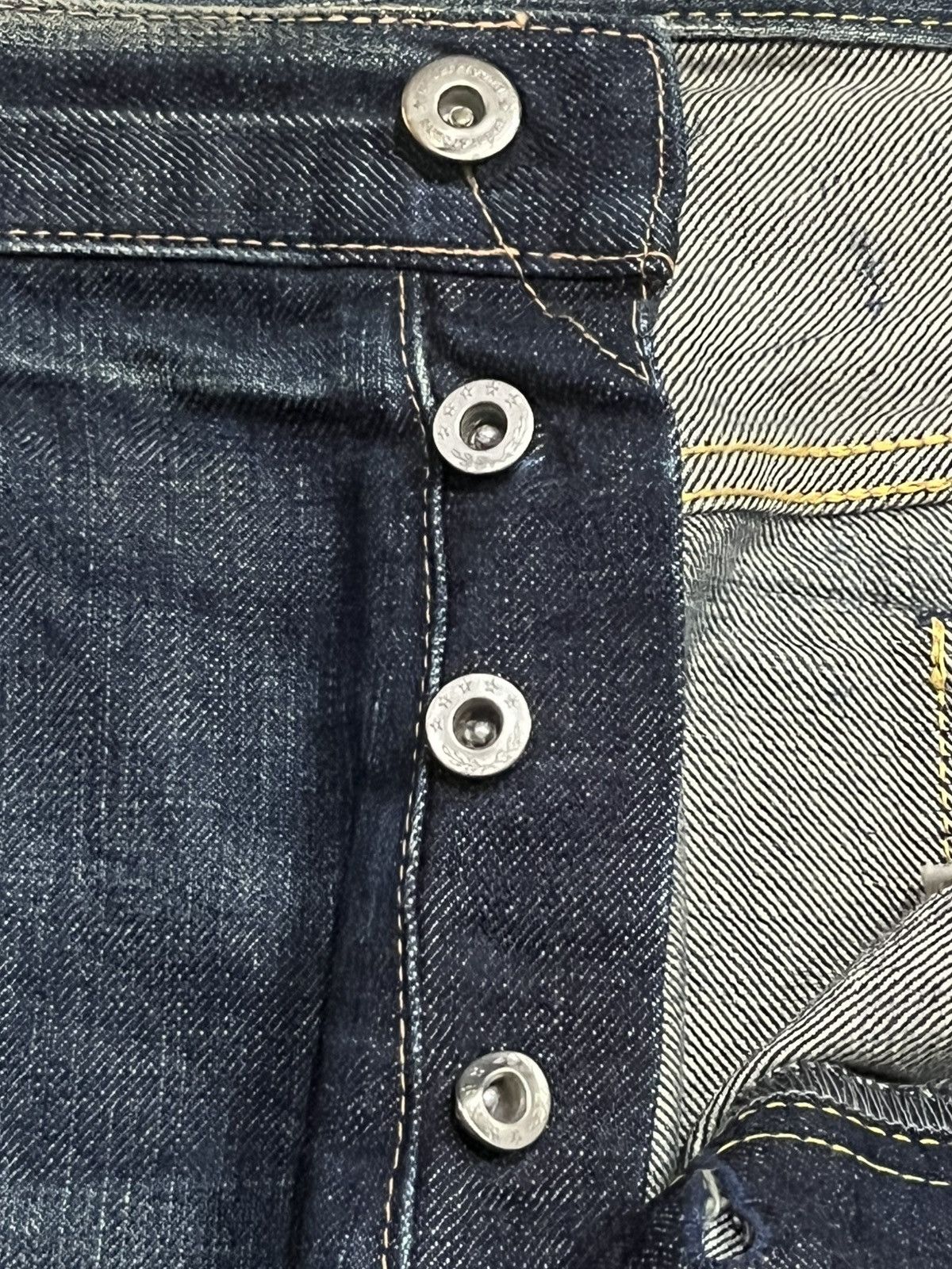 Evisu ⚡️Selvedge⚡️Vintage Japan Brand Nitraid Dark Blue Loose Jeans Size US 37 - 8 Thumbnail