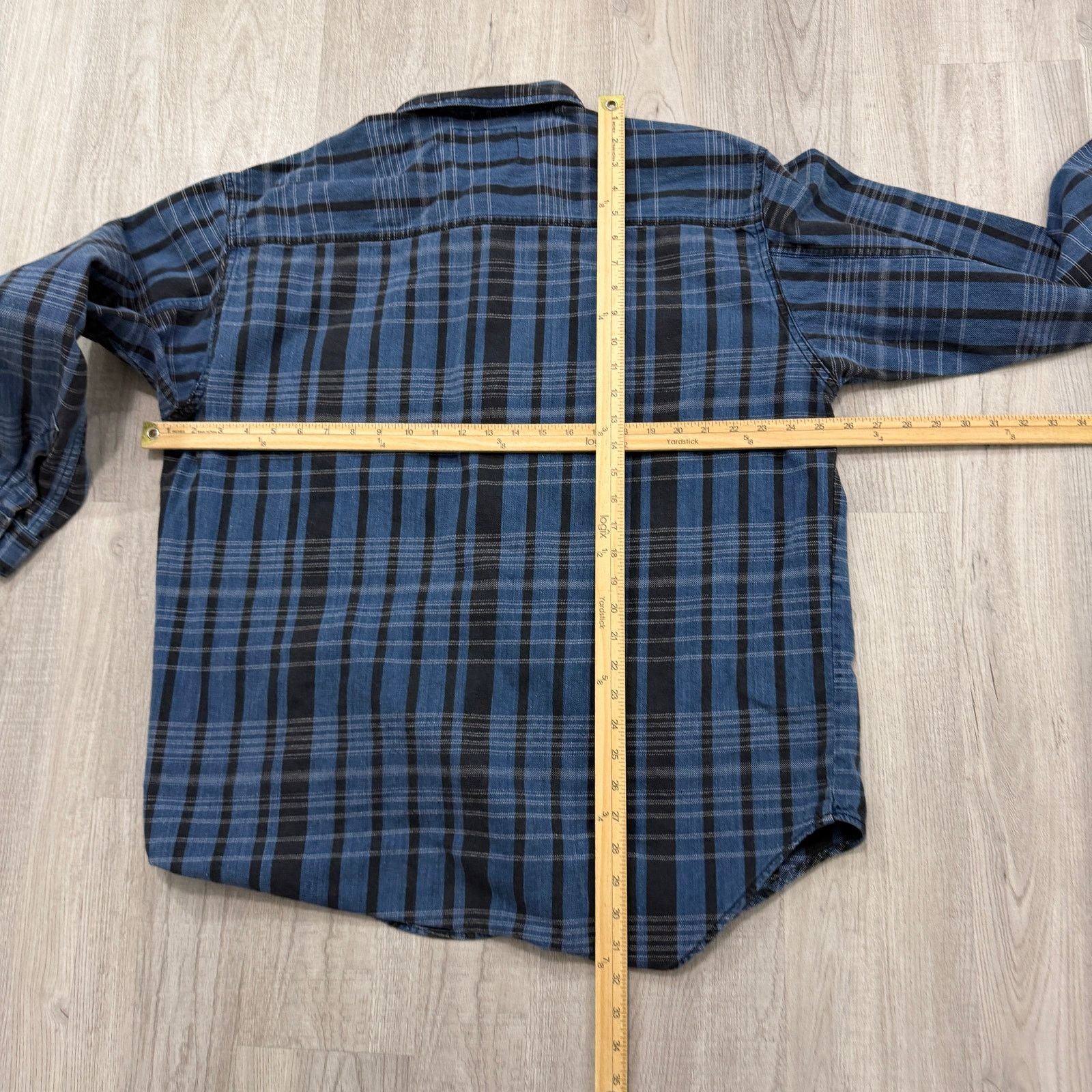 Levi's Vintage Levis Plaid Denim Button Shirt Extra Large 1996 Size US XL / EU 56 / 4 - 8 Thumbnail