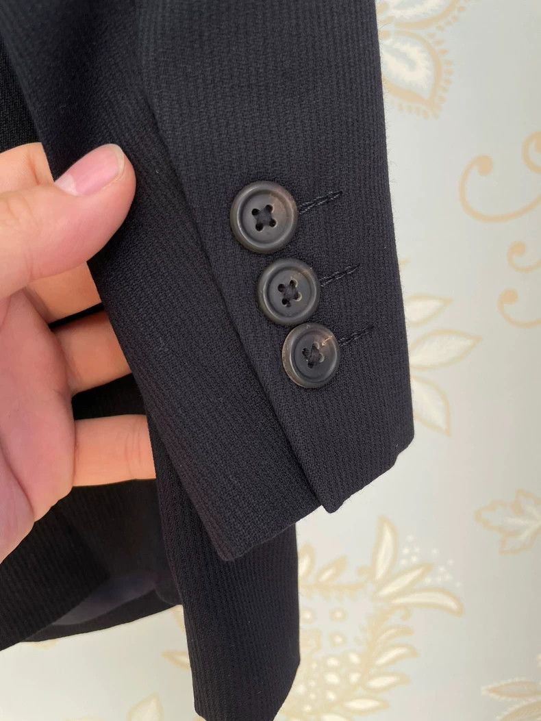 Yohji Yamamoto Yohji Yamamoto size m Black blazer 2504-Nextarrow Size 38S - 3 Thumbnail