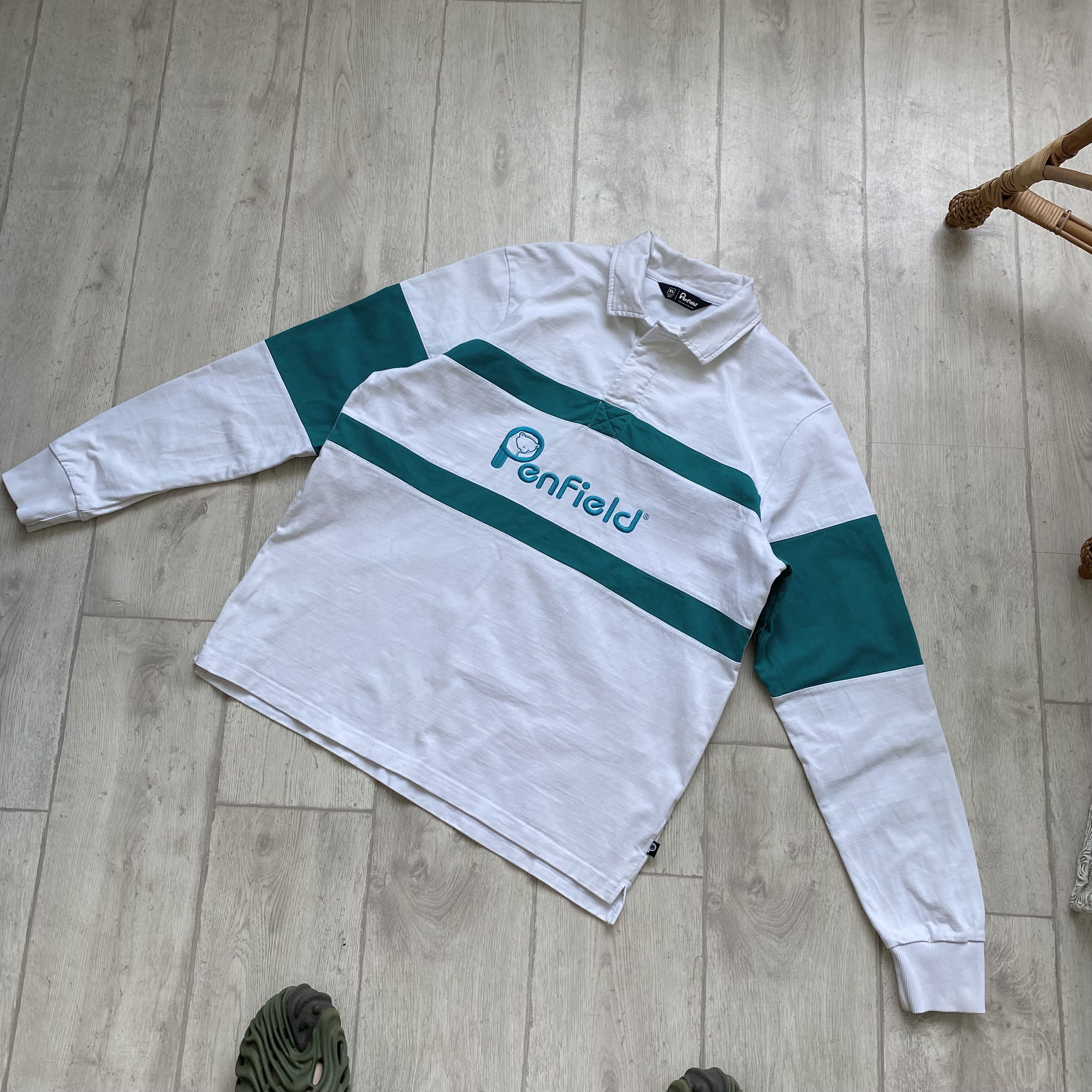 Penfield 🐻 Penfield Heavy Rugby Shirt Striped Benetton style Size US L / EU 52-54 / 3 - 7 Thumbnail