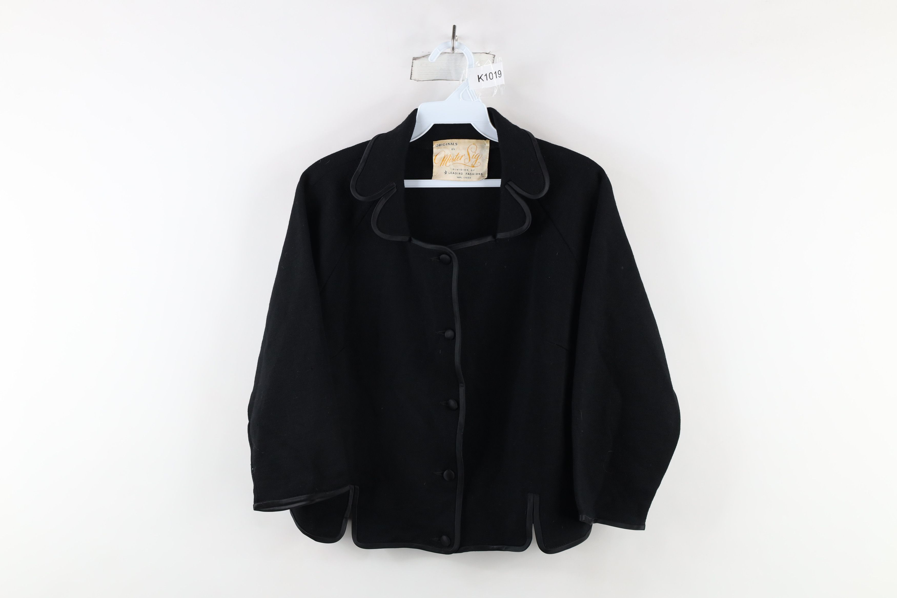 Vintage Vintage 50s 60s Rockabilly Trim Wool Knit Blazer Jacket USA Size M / US 6-8 / IT 42-44 - 1 Thumbnail