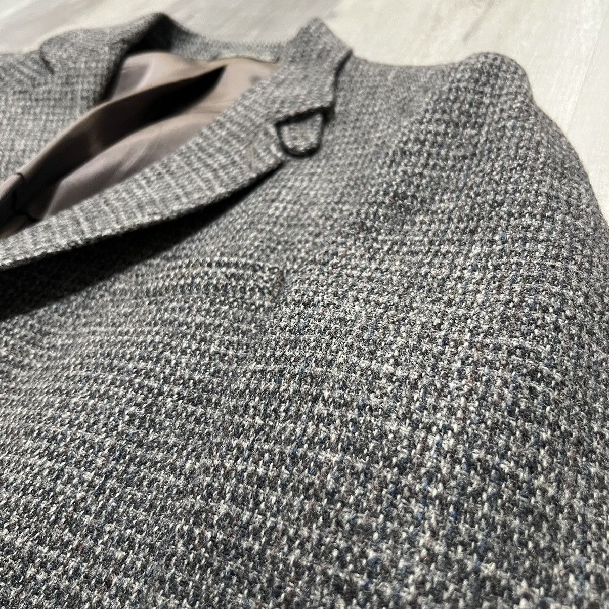 Harris Tweed × L.L. Bean × Vintage VTG LL Bean Harris Tweed Blazer Grey Wool England Size 48R - 4 Thumbnail