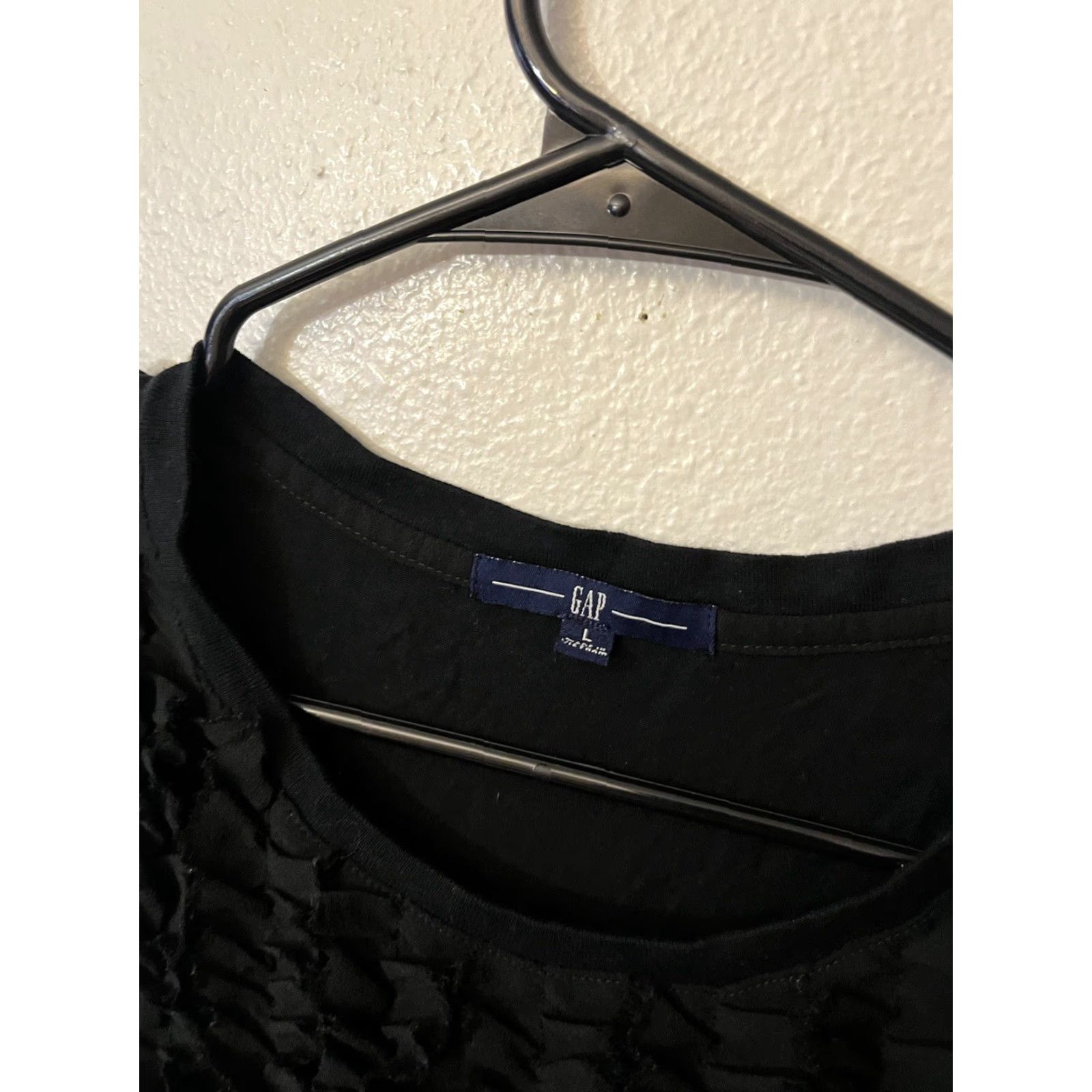 Gap Gap Women's Black Lace Round Neck Tank Top Size Large Casual Sleeveless Size L / US 10 / IT 46 - 3 Thumbnail