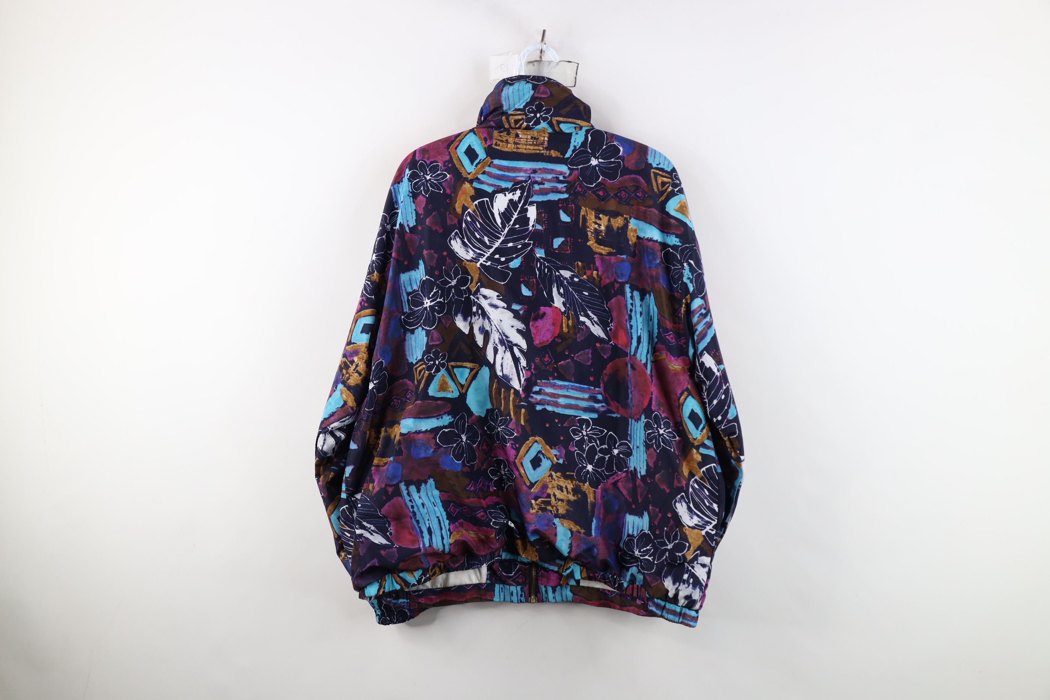 Vintage Vintage 90s Streetwear Flower Lined Windbreaker Jacket Size XL / US 12-14 / IT 48-50 - 10 Thumbnail