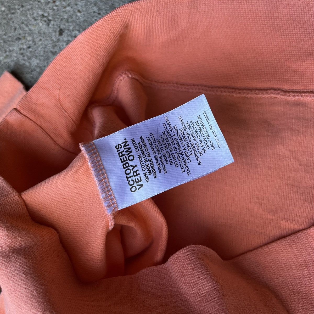 Drake × October's Very Own OVO small own Drake washed salmon pink hoodie Size US L / EU 52-54 / 3 - 8 Thumbnail