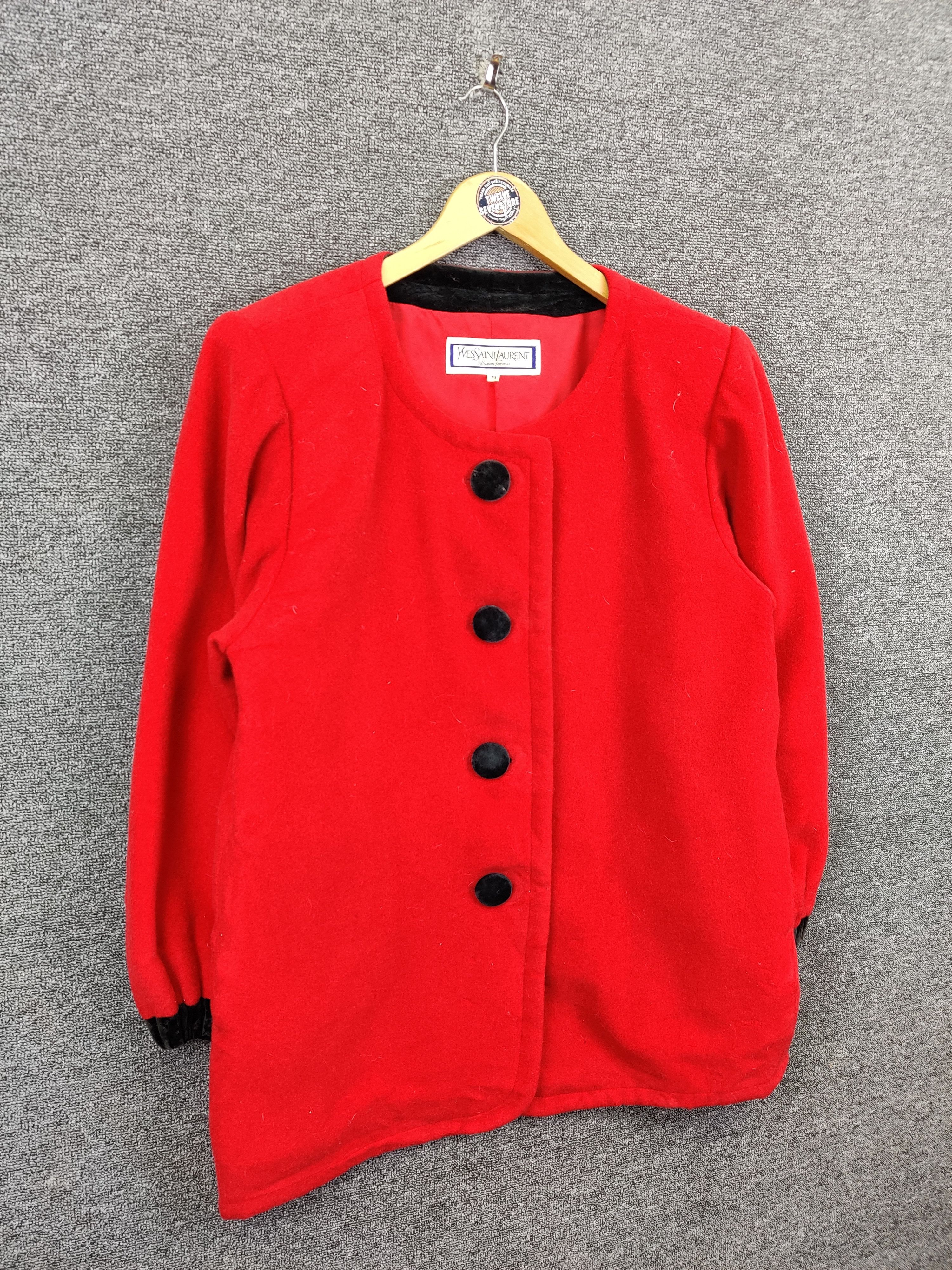 Yves Saint Laurent Vintage Yves Saint Laurent Diffusion Femmes Wool Button Coat Size US M / EU 48-50 / 2 - 5 Thumbnail