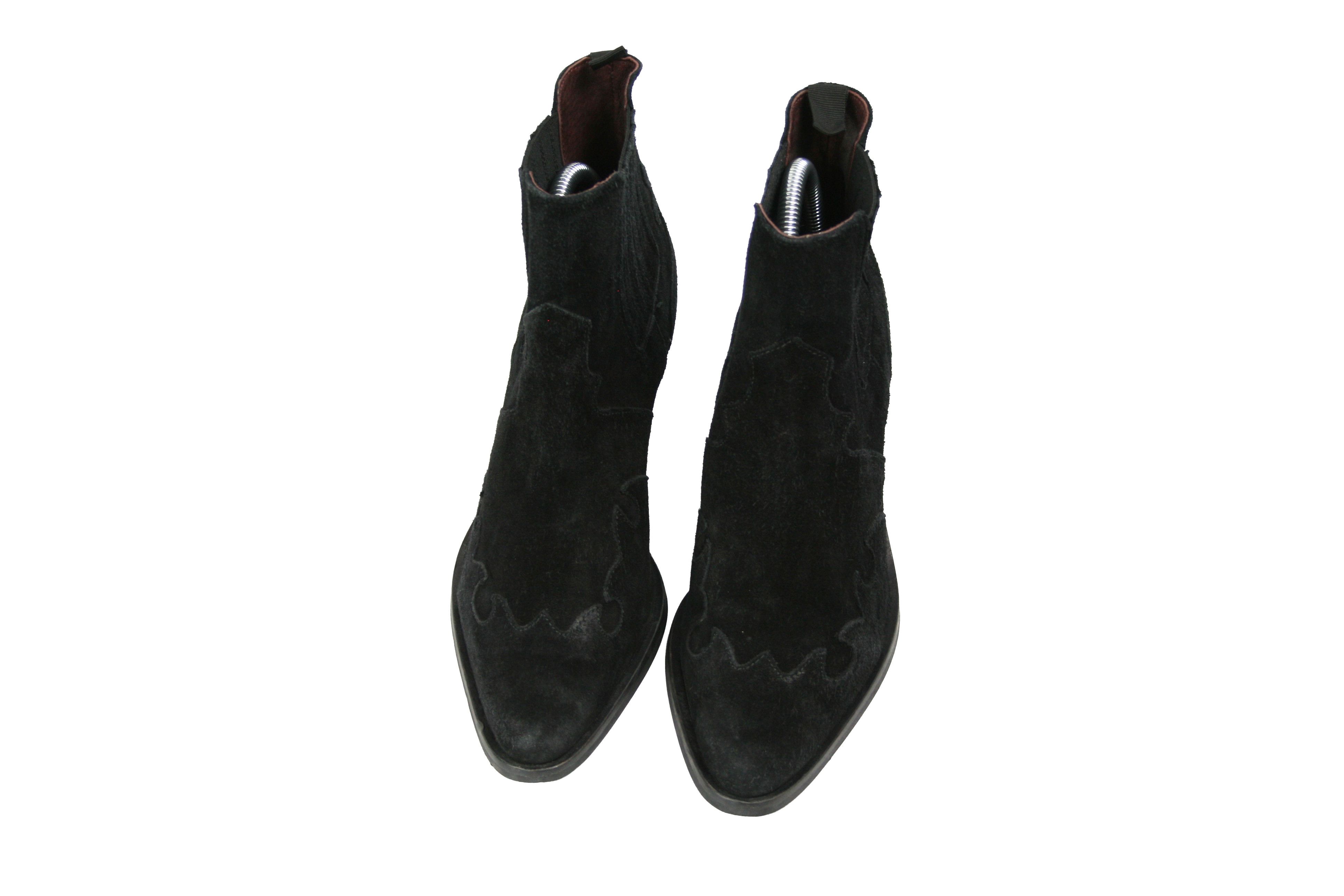Japanese Brand Muratti Redbud Suede Cowboy Cossacks Western Ankle Boots Size US 9 / IT 39 - 7 Thumbnail