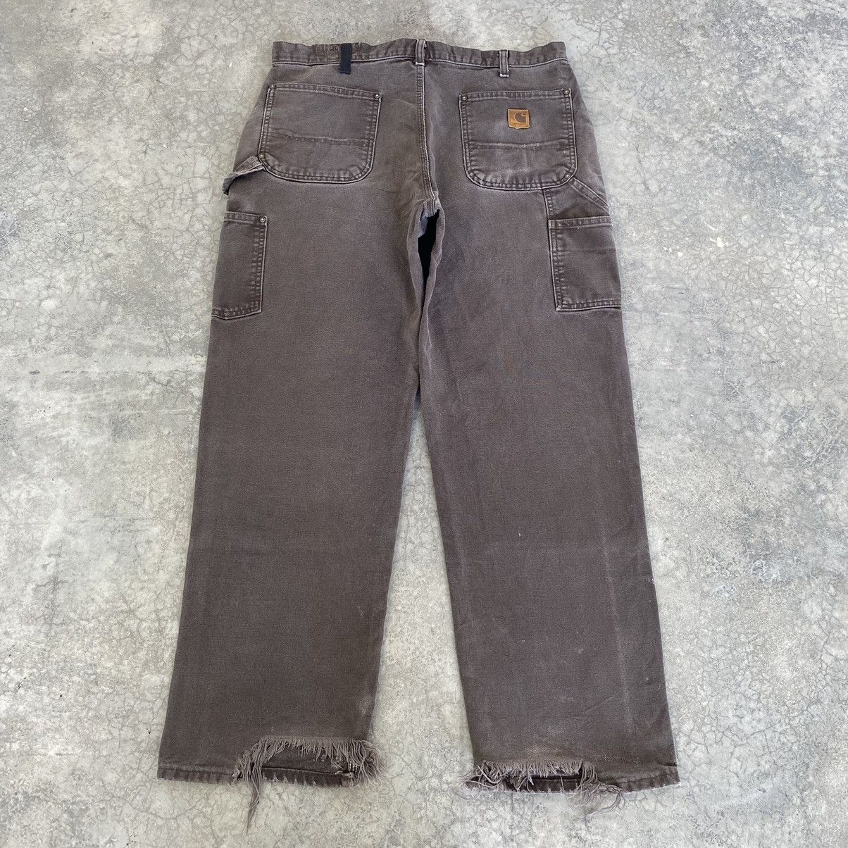 Carhartt VTG Carhartt Double Knee Faded Brown Carpenter Pants Size US 35 - 16 Thumbnail