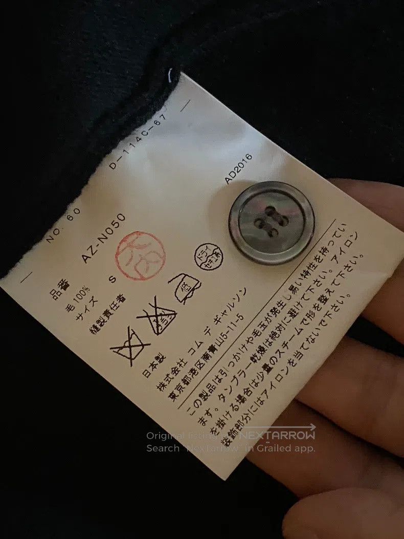 Comme des Garcons Comme Des Garcons Classic wool black gold cardigan Size US S / EU 44-46 / 1 - 4 Thumbnail
