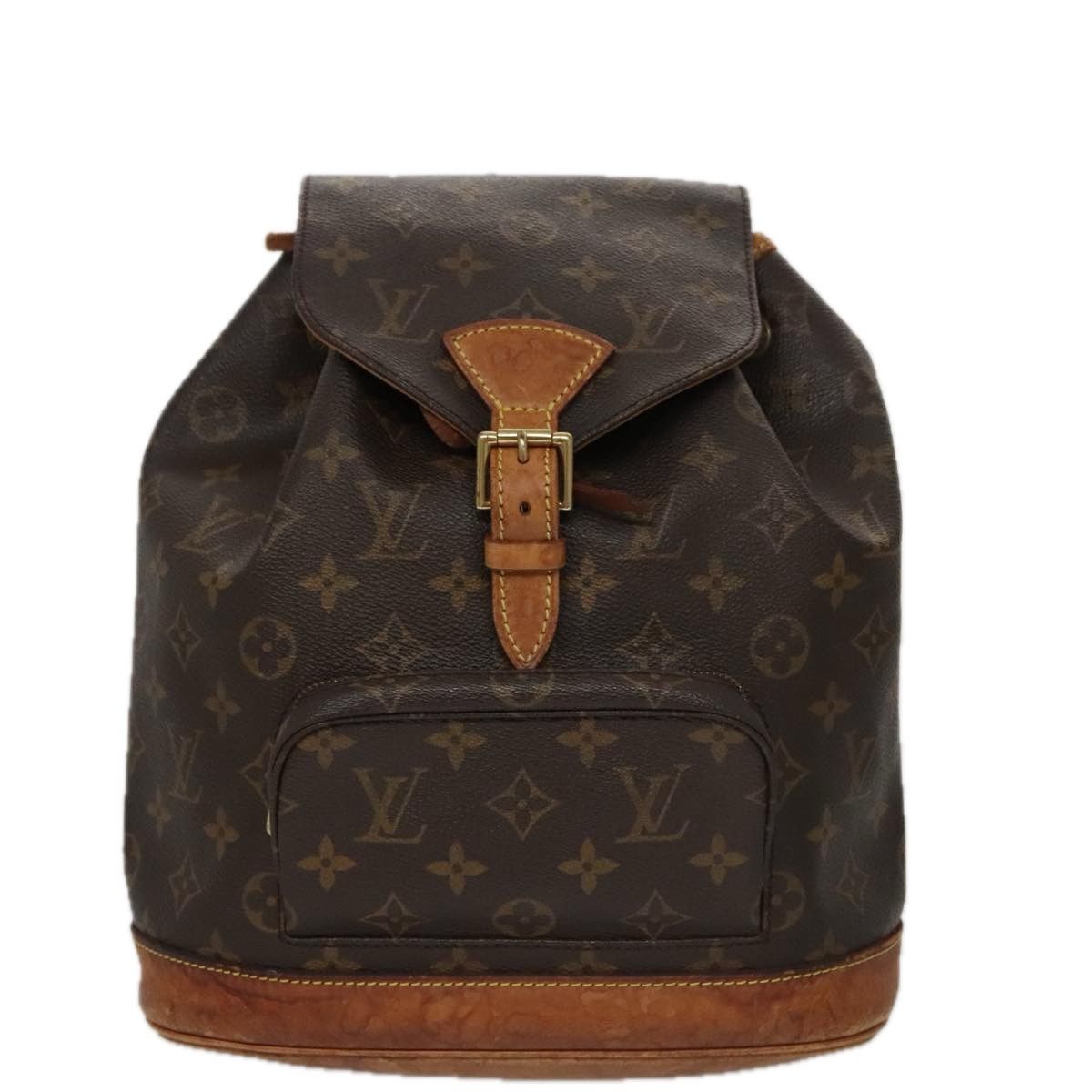 Louis Vuitton Montsouris Mm Brown Canvas Backpack Bag (Pre-Owned) Size ONE SIZE - 1 Thumbnail