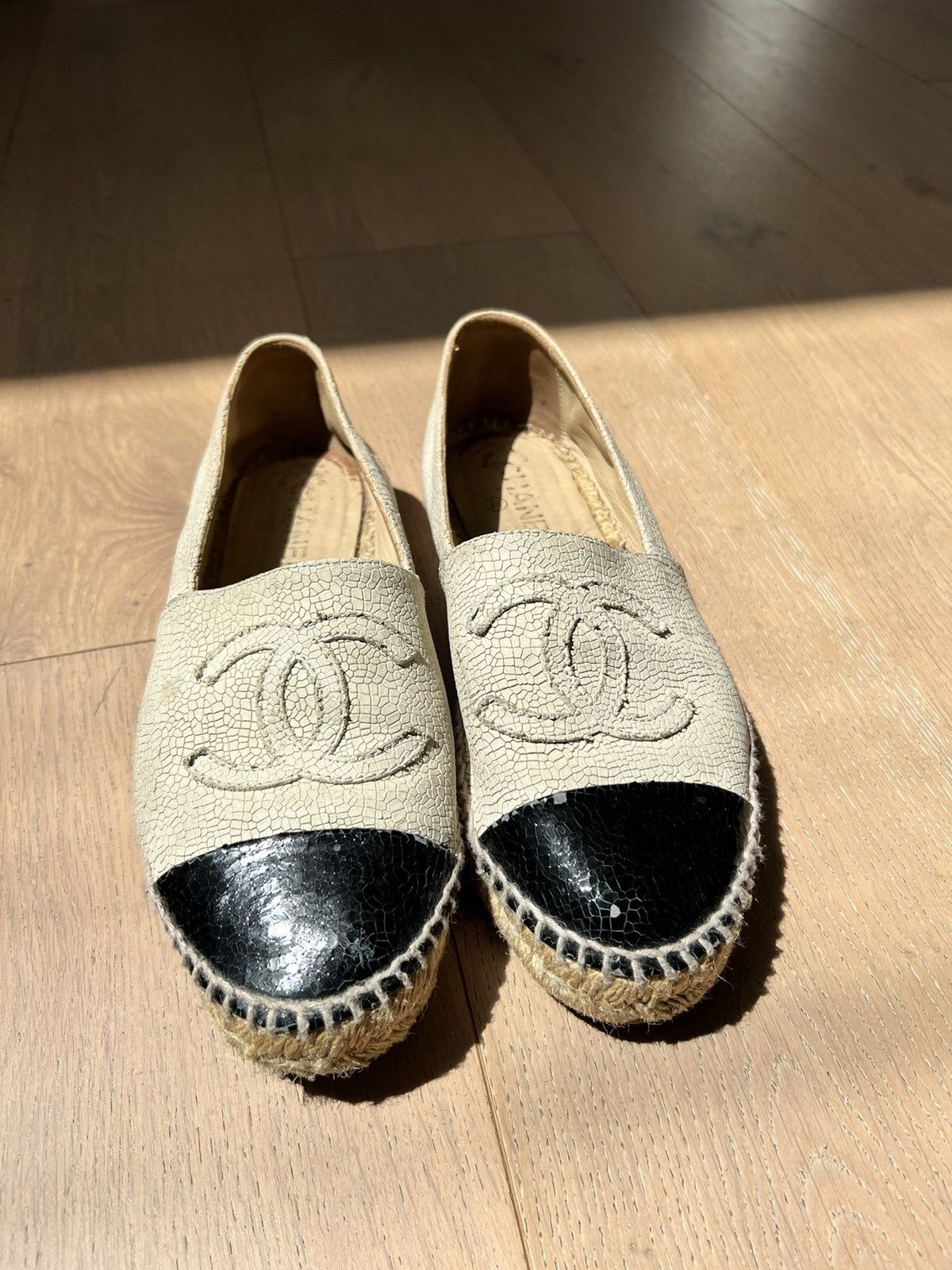 Chanel Beige Espadrilles Size 9