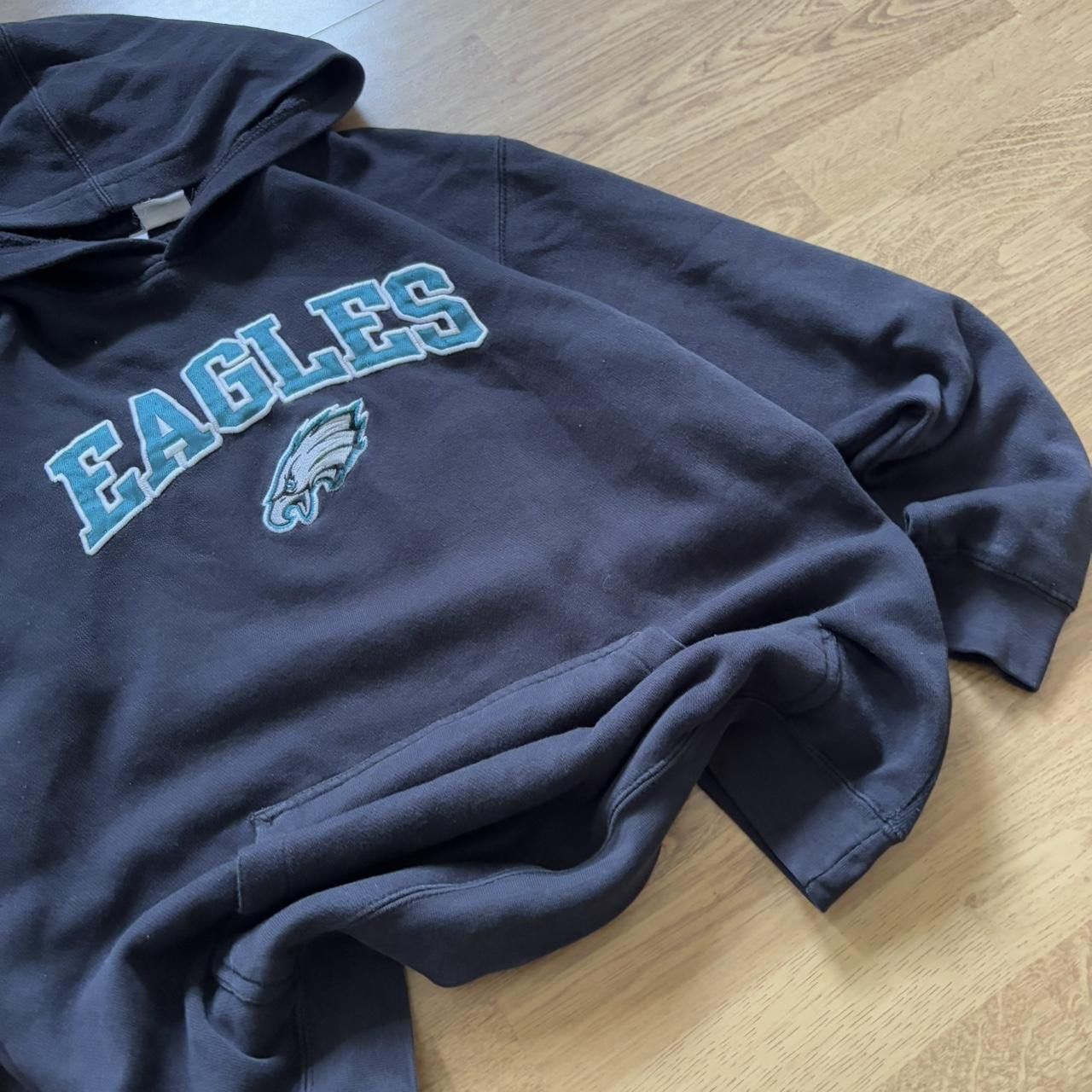 Japanese Brand × NFL × Vintage Vintage y2k 90s NFL Eagles collegiate hoodie Size US XL / EU 56 / 4 - 4 Thumbnail