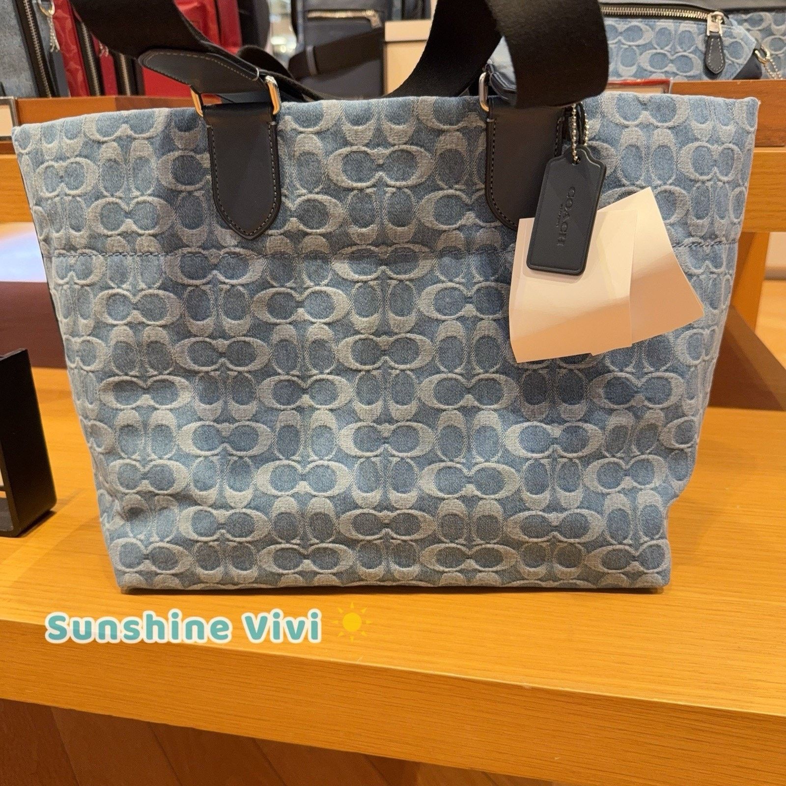 Coach NWT Coach MEN'S Small Tour Tote Bag CDF24 Silver/Denim Size ONE SIZE - 2 Thumbnail