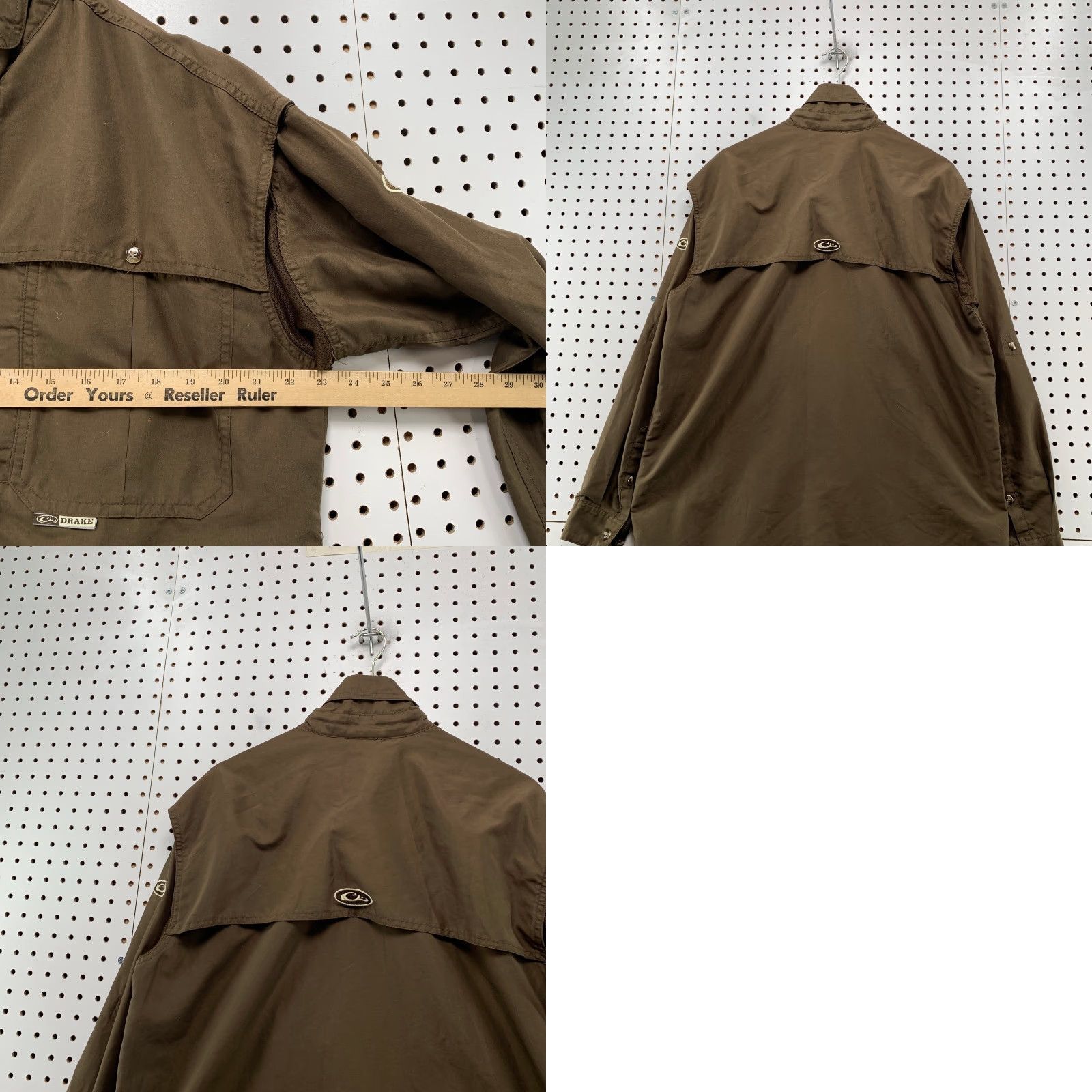 Vintage Drake Button Waterfowl Systems Shirt Mens Medium Brown Vented Lightweight Size US M / EU 48-50 / 2 - 9 Thumbnail