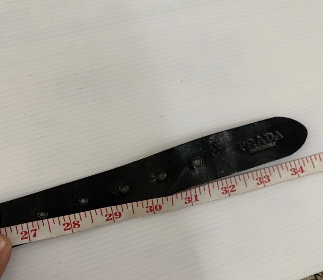Prada Prada Leather Black Belt Size ONE SIZE - 10 Thumbnail