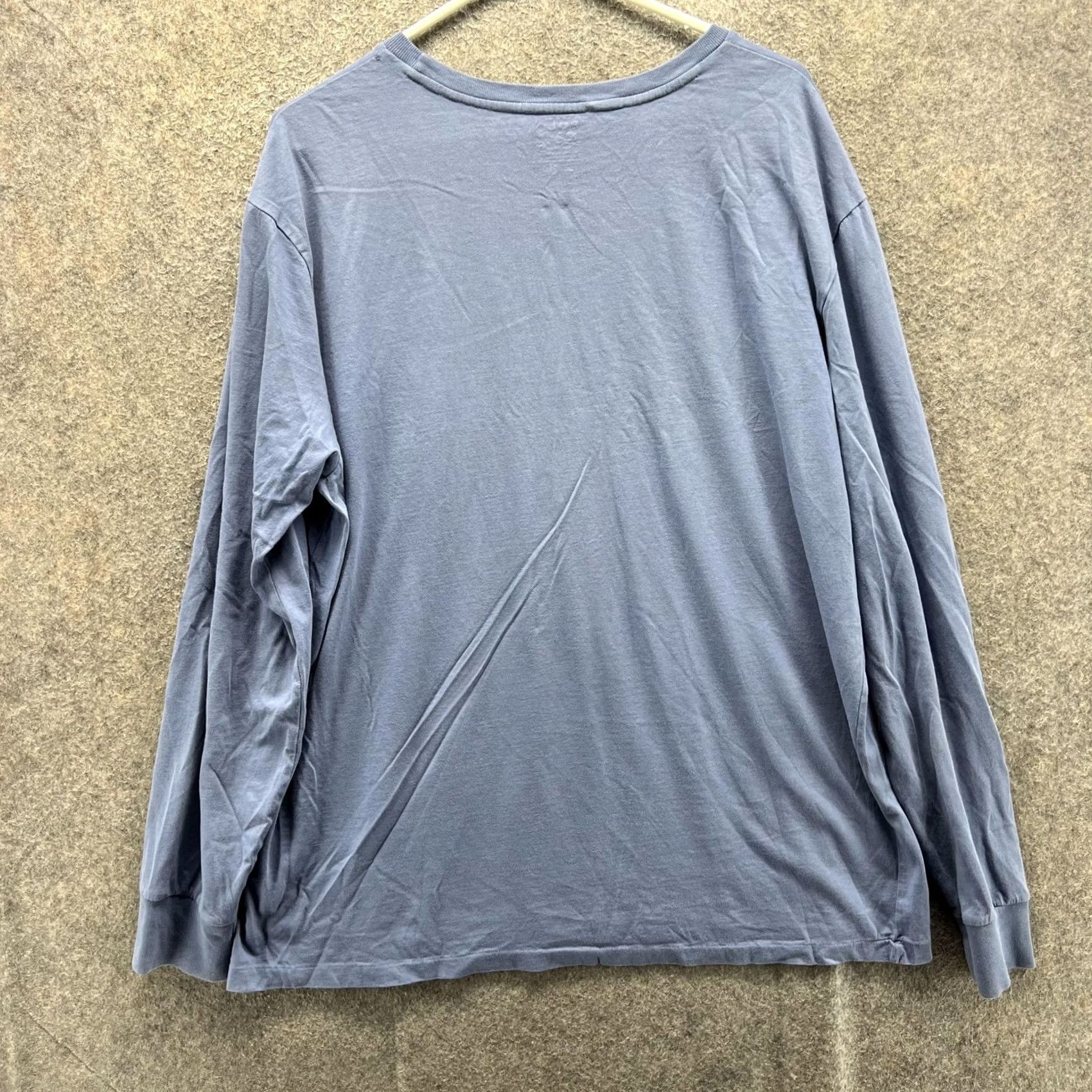 Polo Ralph Lauren Polo Ralph Lauren Shirt Mens XL Blue Long Sleeve Crewneck Pony Logo Tagless Tee Size US XL / EU 56 / 4 - 2 Thumbnail