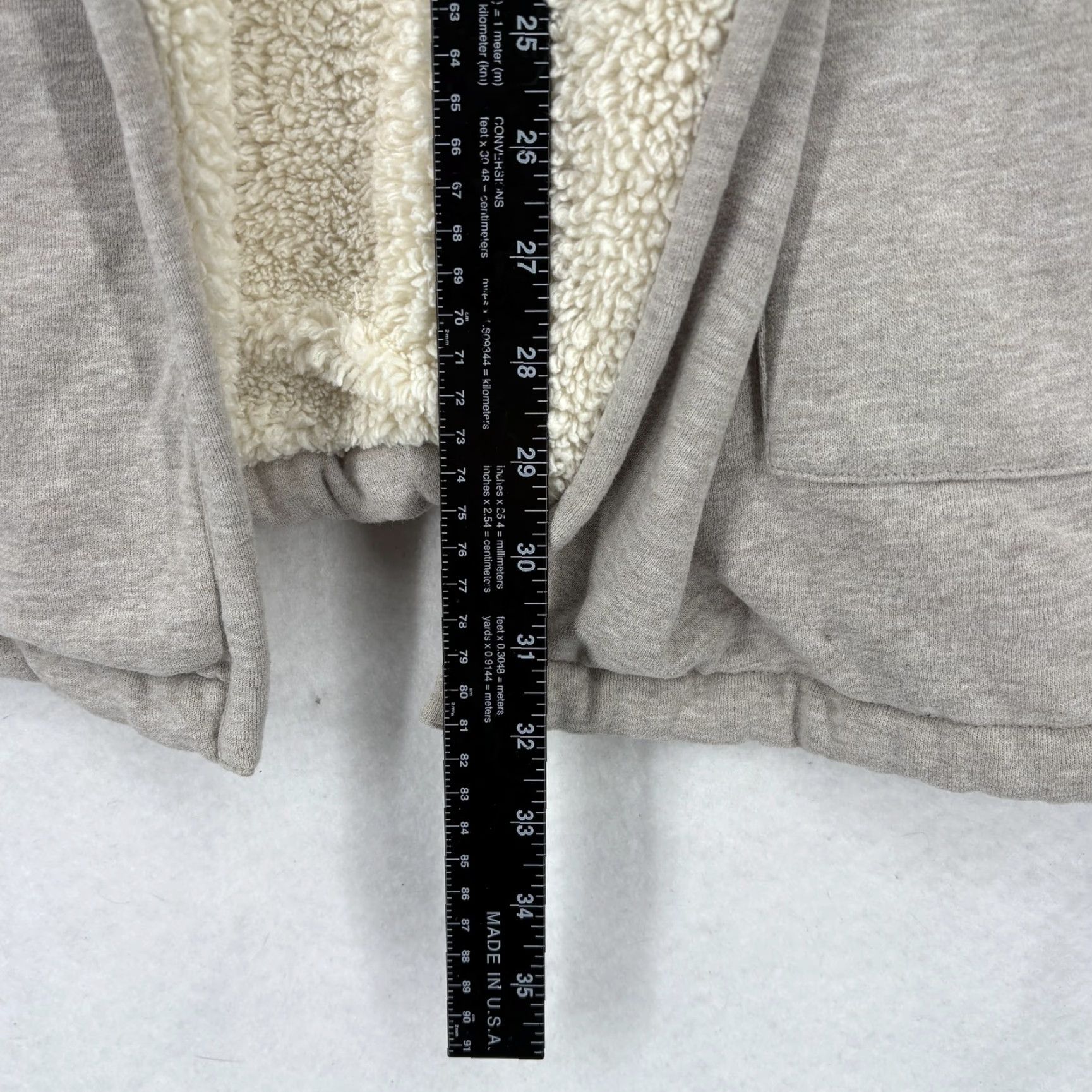Vintage LL Bean Coatigan Jacket Womens XL Beige Sherpa Fleece Lined Open Front Cardigan Size XL / US 12-14 / IT 48-50 - 7 Thumbnail