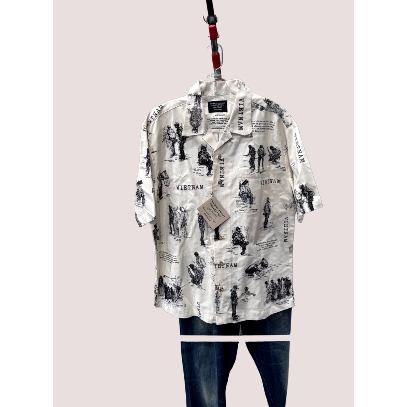 Walls NWT Combat Artist The Wall Vietnam Button Up Shirt Large L Men Shirt Multicolor Long Sleeve Adults Mens Size US L / EU 52-54 / 3 - 1 Thumbnail