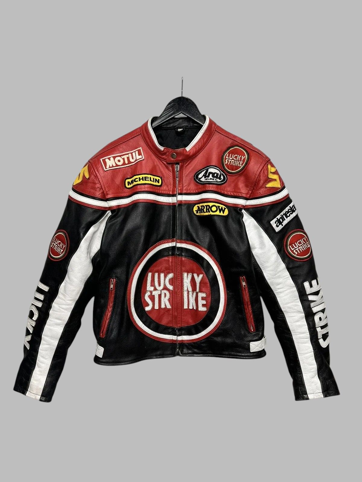 Marlboro Vintage Black Leather Biker Jacket Moto Grunge Style Size US M / EU 48-50 / 2 - 1 Thumbnail