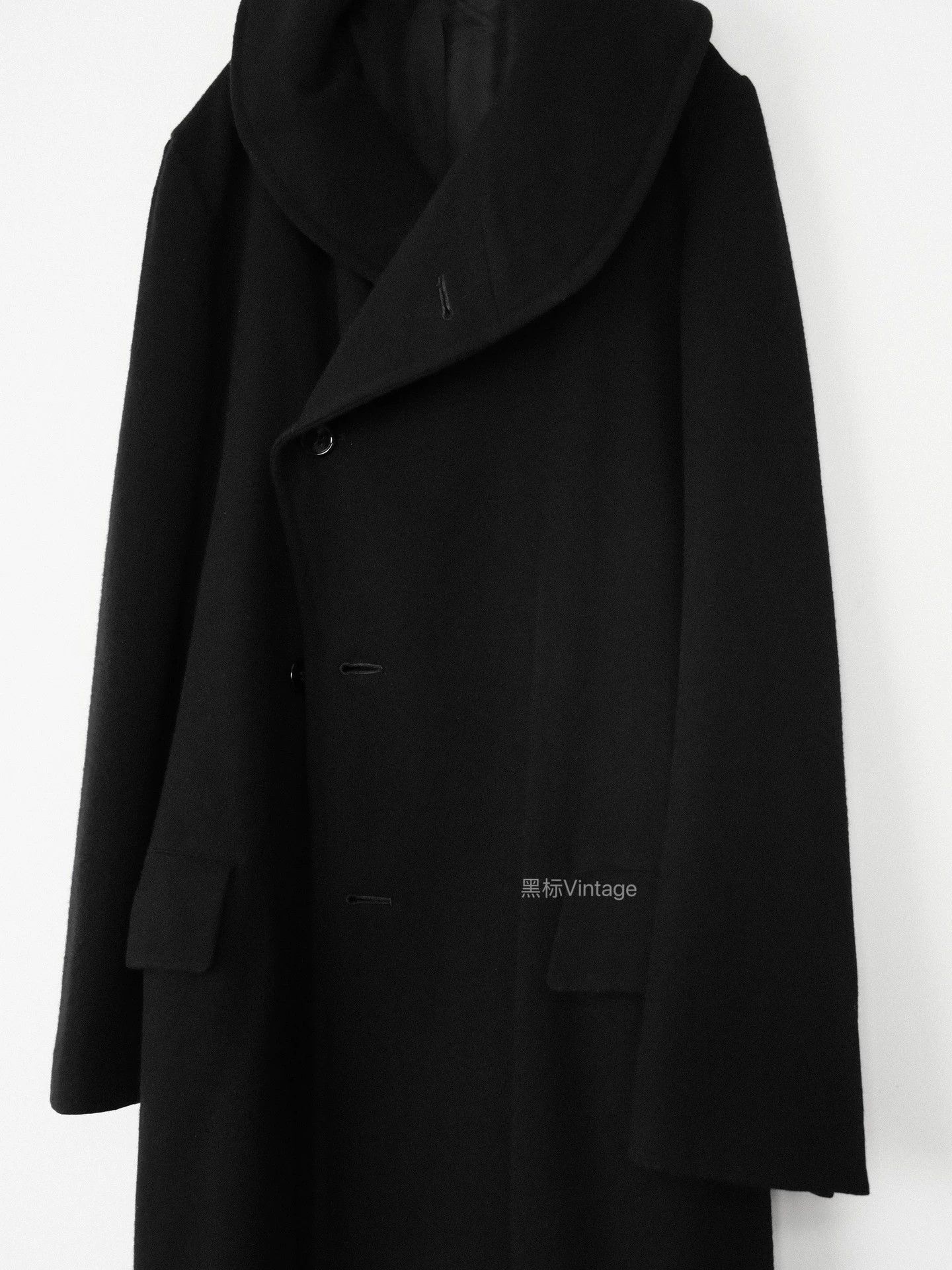 Yohji Yamamoto Yohji Noir 11AW Vintage Notch Lapel Pleated Coat Women's Size S / US 4 / IT 40 - 5 Thumbnail