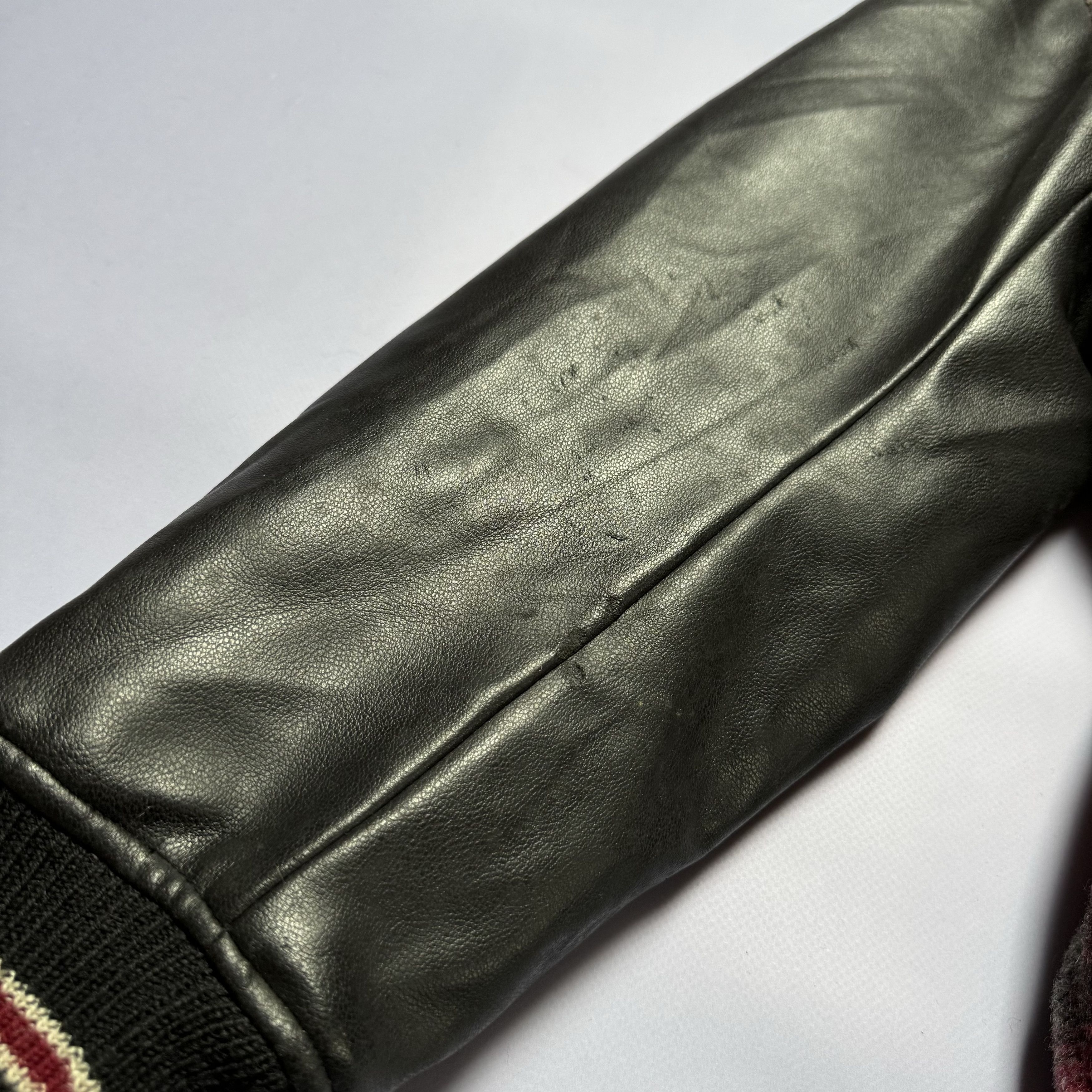 Jean Paul Gaultier × Vintage JEAN PAUL JUNIOR GAULTIER 80S WOOL LEATHER BOMBER JACKET Size M / US 6-8 / IT 42-44 - 5 Thumbnail