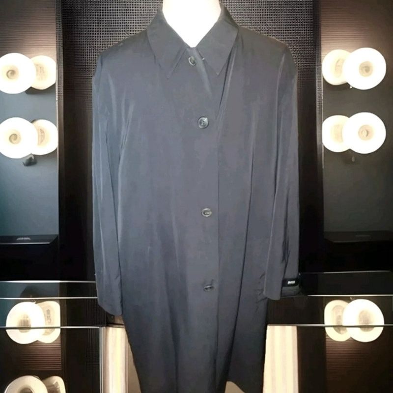 Hugo Boss Men's Lightweight Water Wind Resistant Trench Coat