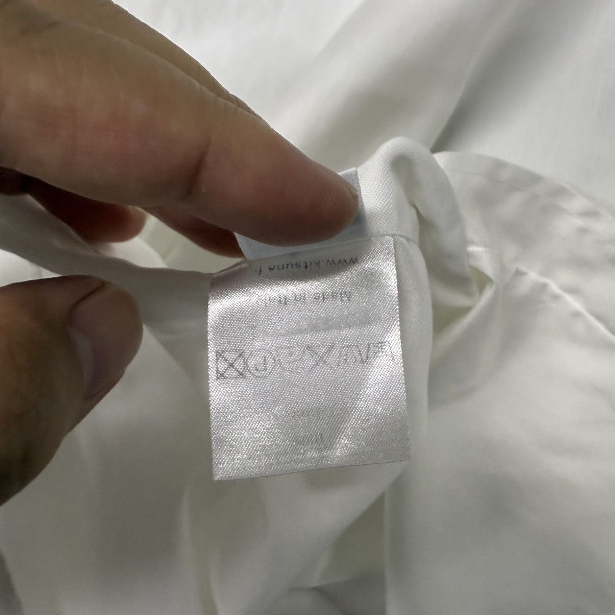 Maison Kitsune Kitsune White Margiela Style Button Up Poplin Shirt Size US L / EU 52-54 / 3 - 10 Thumbnail