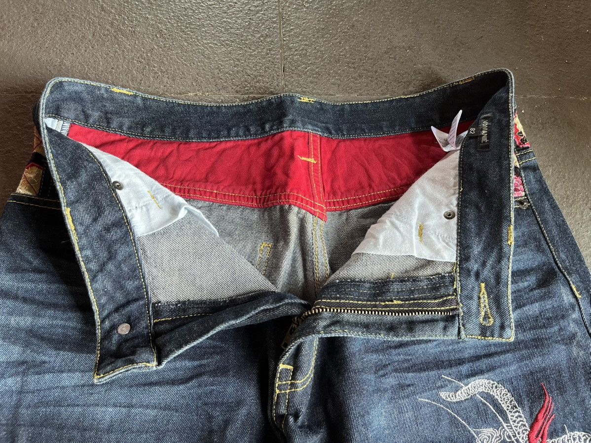 Karakuri Tamashii Vomaine Dragon Embroidery Wide Leg Denim Karakuri Tamashii Size US 32 / EU 48 - 17 Thumbnail