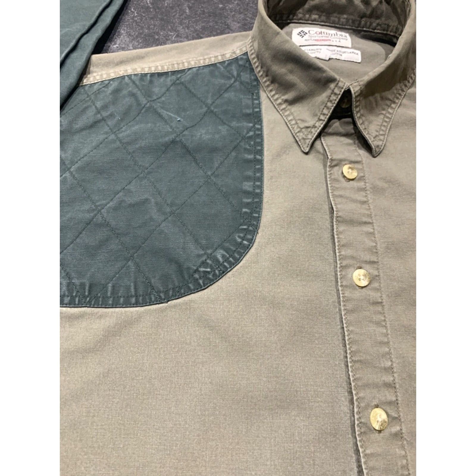 Vintage Columbia Men's Button-Up Shirt Large Brown Cotton Long Sleeve Hunting Shooting Outdoors Casual Size US L / EU 52-54 / 3 - 4 Thumbnail