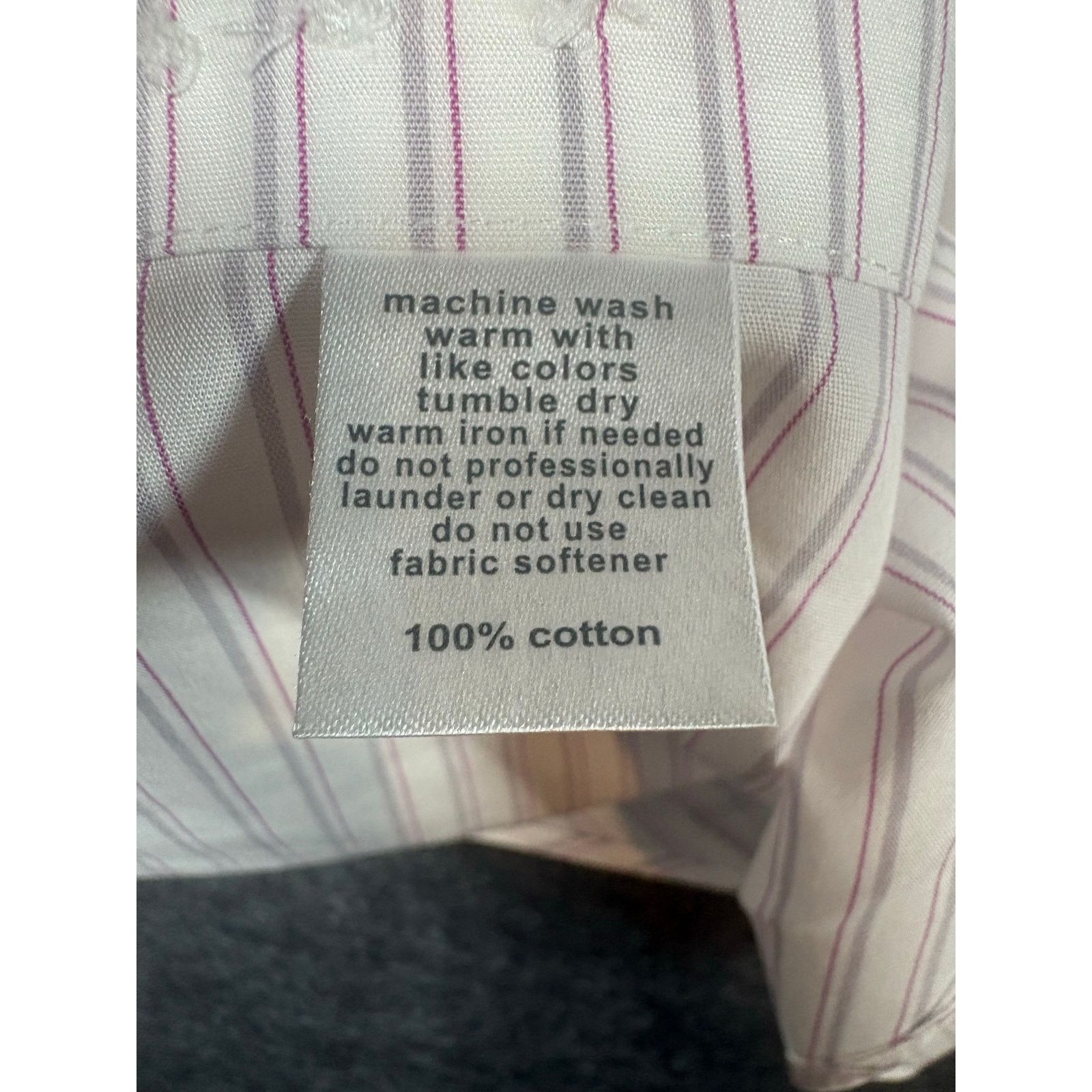 Paul Fredrick Paul Fredrick Shirt Men 15-32 Slim Fit White Pink Stripe0491 Size US S / EU 44-46 / 1 - 5 Thumbnail