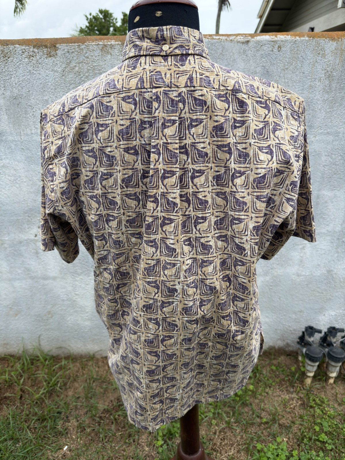Reyn Spooner PreOwned Reyn Spooner Purple/Beige Hawaiian Print Men's M Size US M / EU 48-50 / 2 - 2 Thumbnail