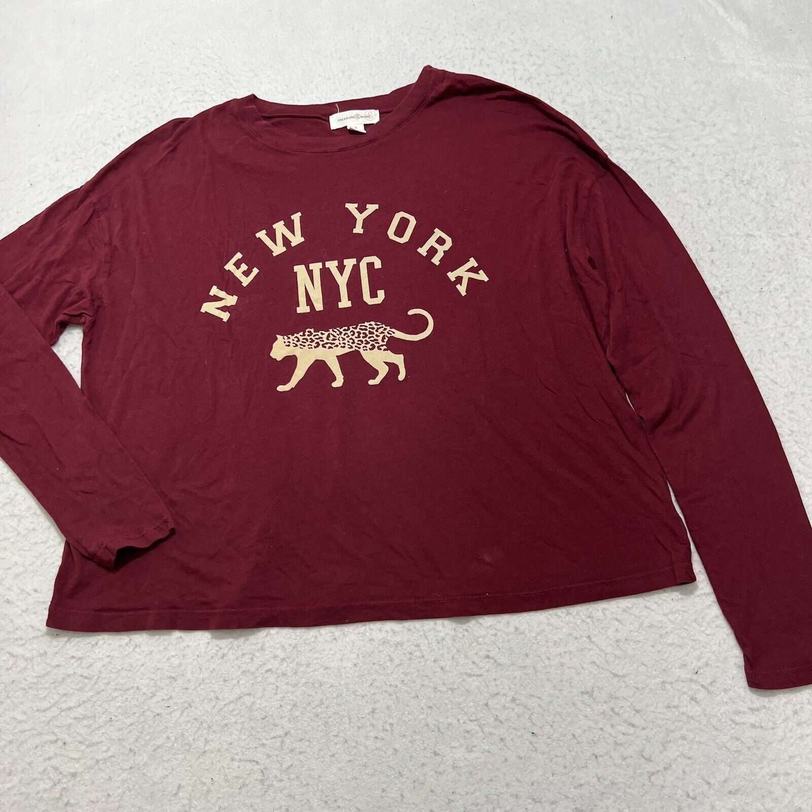Treasure & Bond Treasure & Bond Long Sleeve Graphic T Shirt NYC New York Tee Size S / US 4 / IT 40 - 1 Thumbnail