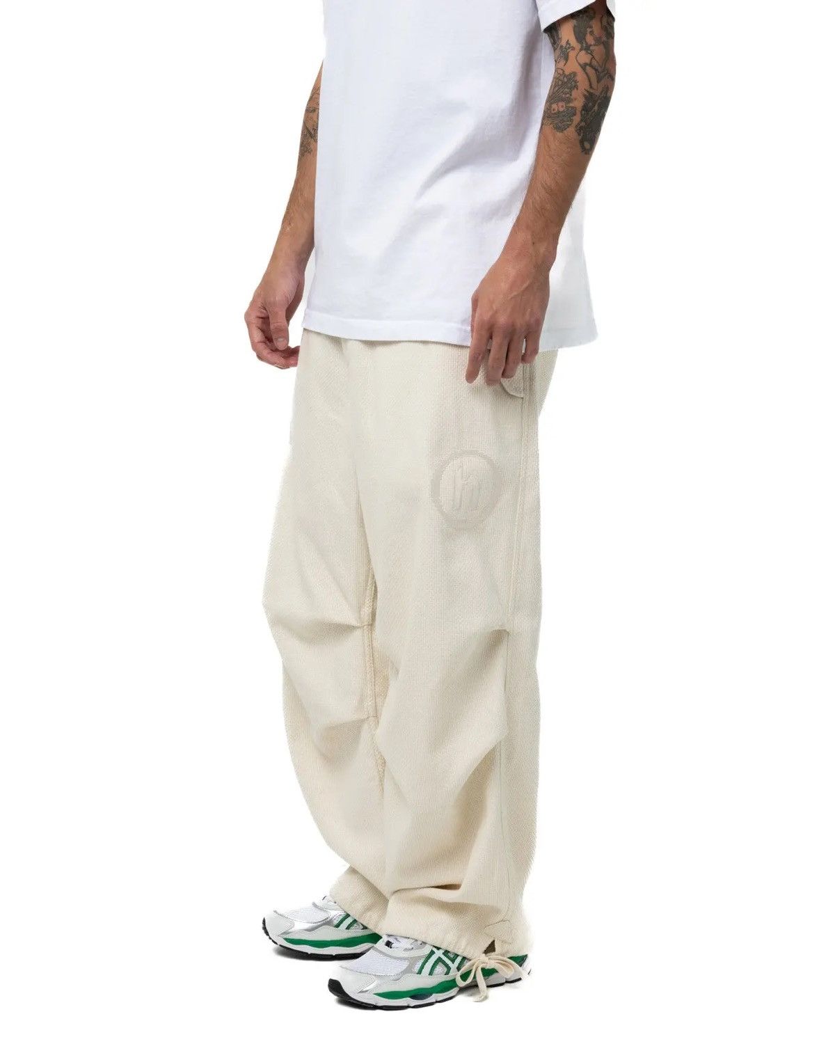 HIDDEN Hidden Sashiko Cargo Overpant (Natural) Size US 30 / EU 46 - 2 Thumbnail