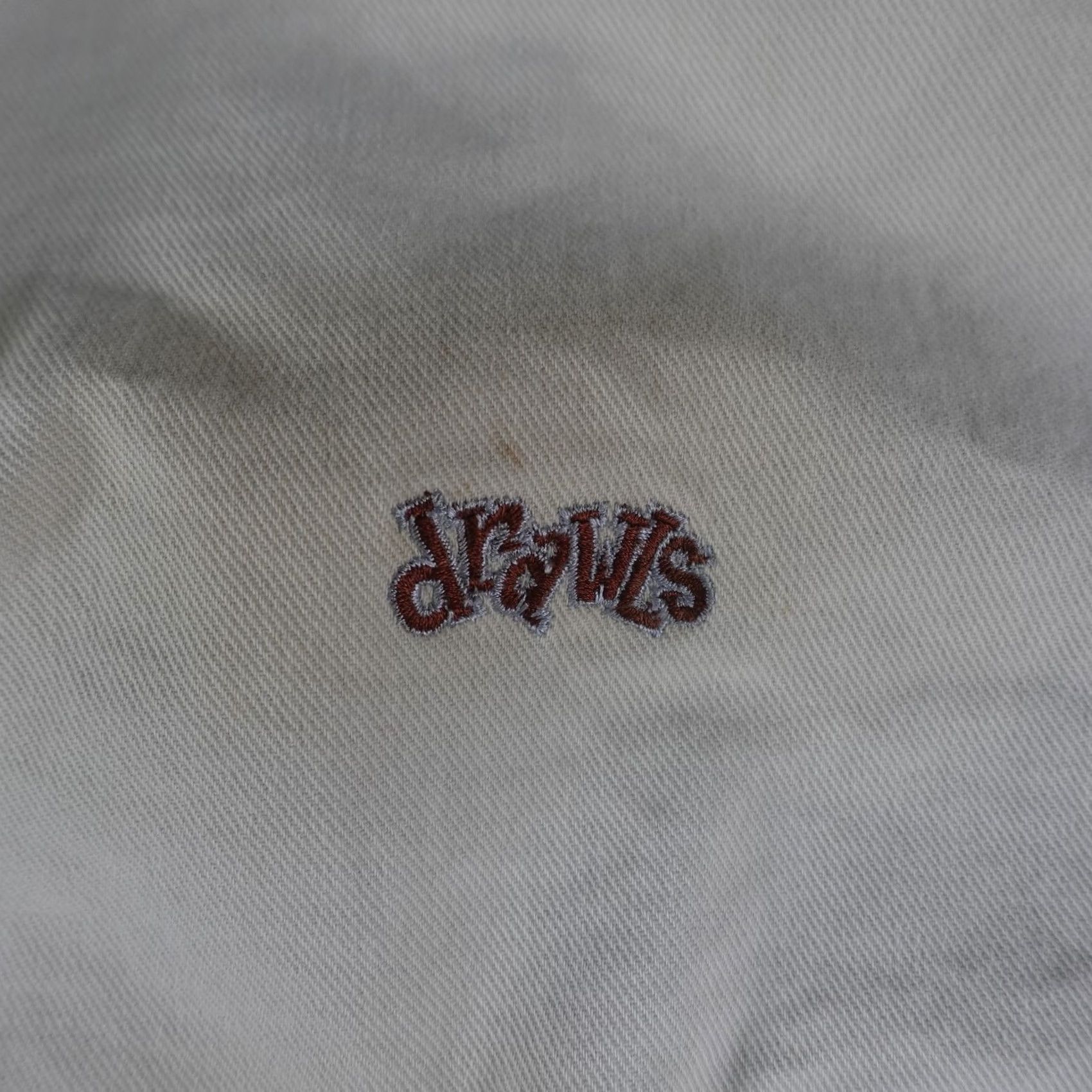Vintage VINTAGE Drawls Bomber Jacket Mens Medium Beige Canvas Skater 90s Size US M / EU 48-50 / 2 - 2 Thumbnail