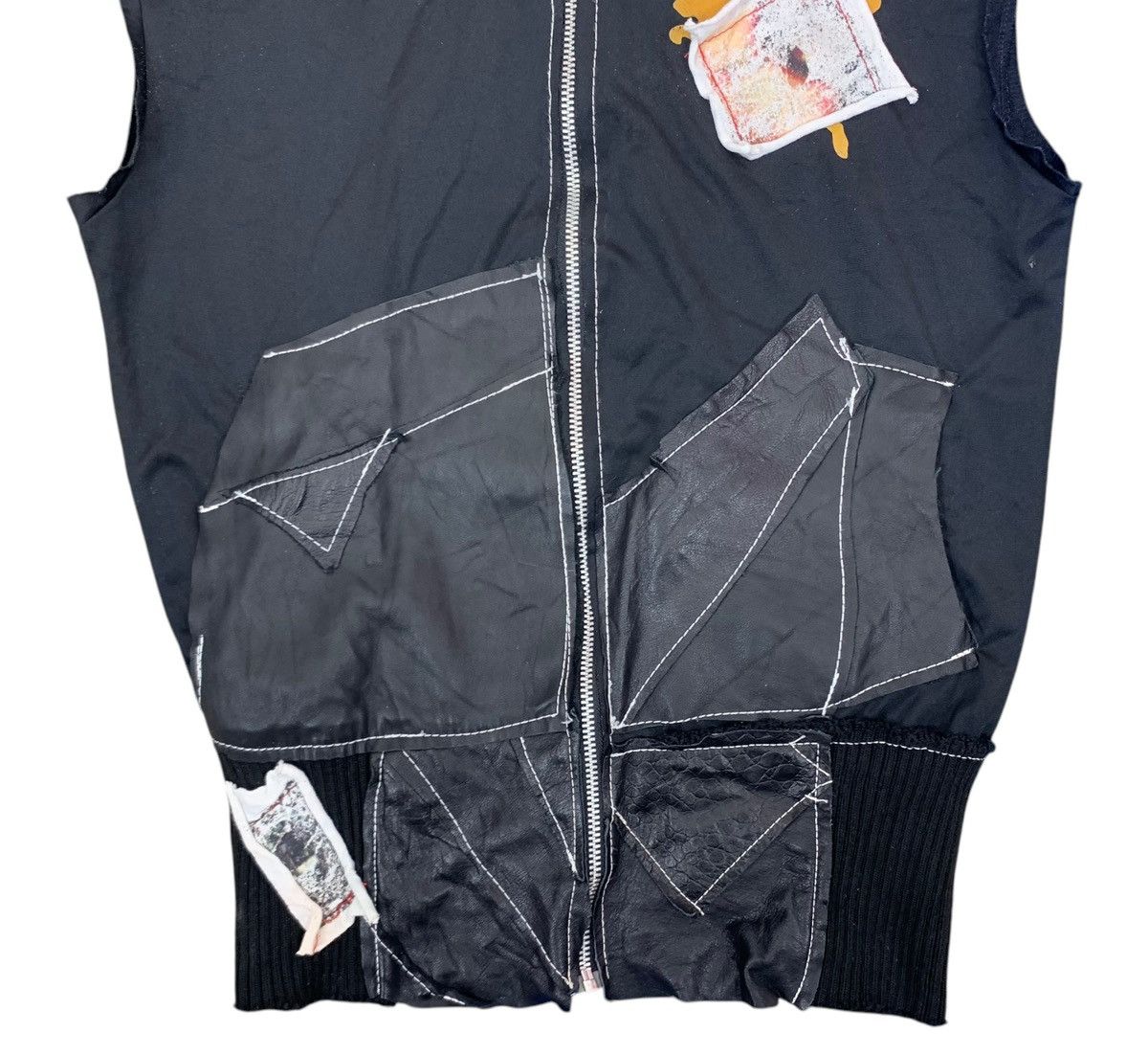 If Six Was Nine × Leather × Vintage VINTAGE GOD BLESS PUNK GOTHIC LEATHER VEST JACKET PATCH WORK Size US M / EU 48-50 / 2 - 6 Thumbnail