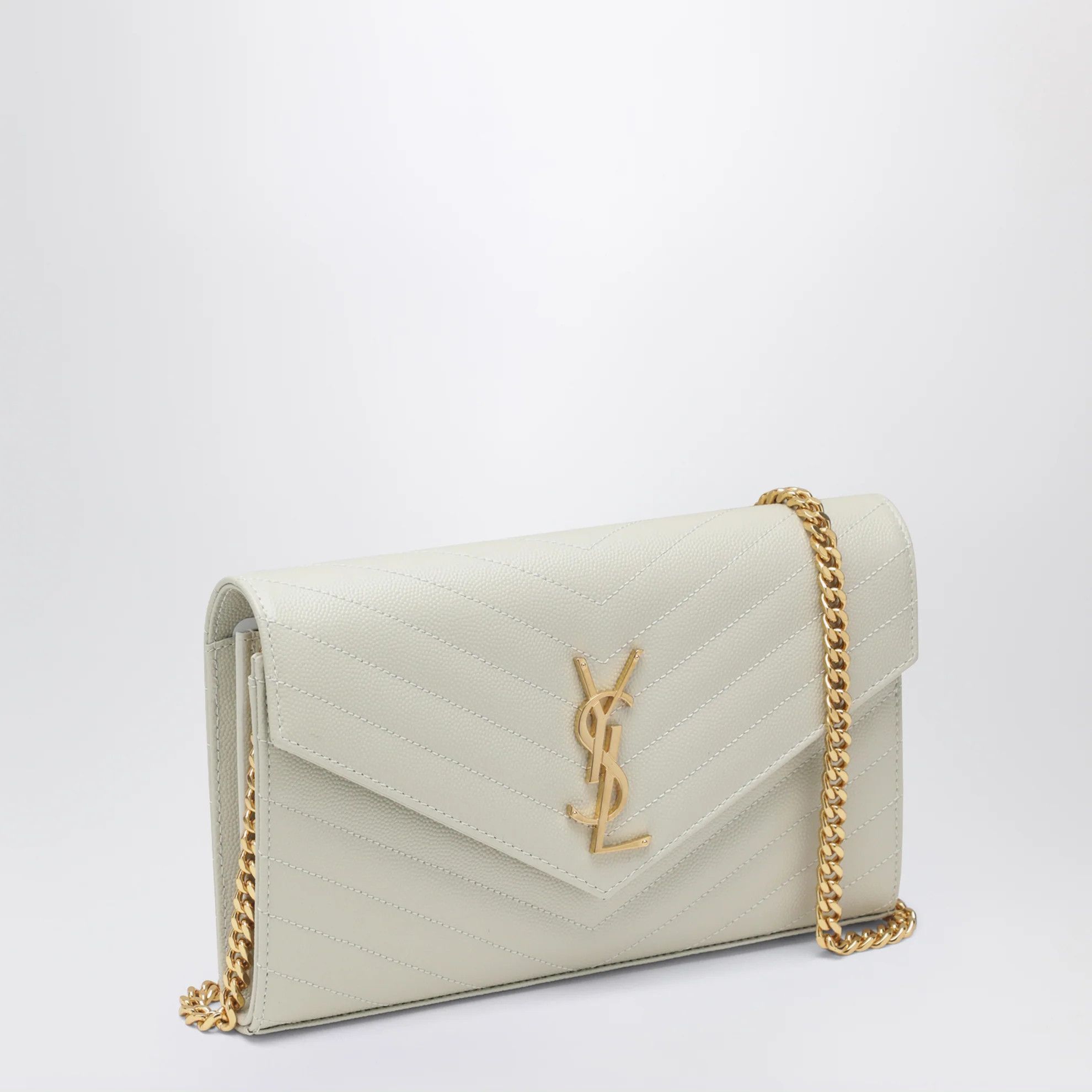 Saint Laurent Paris o1d2blof0526 Size: OS / Cassandre Chain Pouch in Cream Size ONE SIZE - 3 Thumbnail