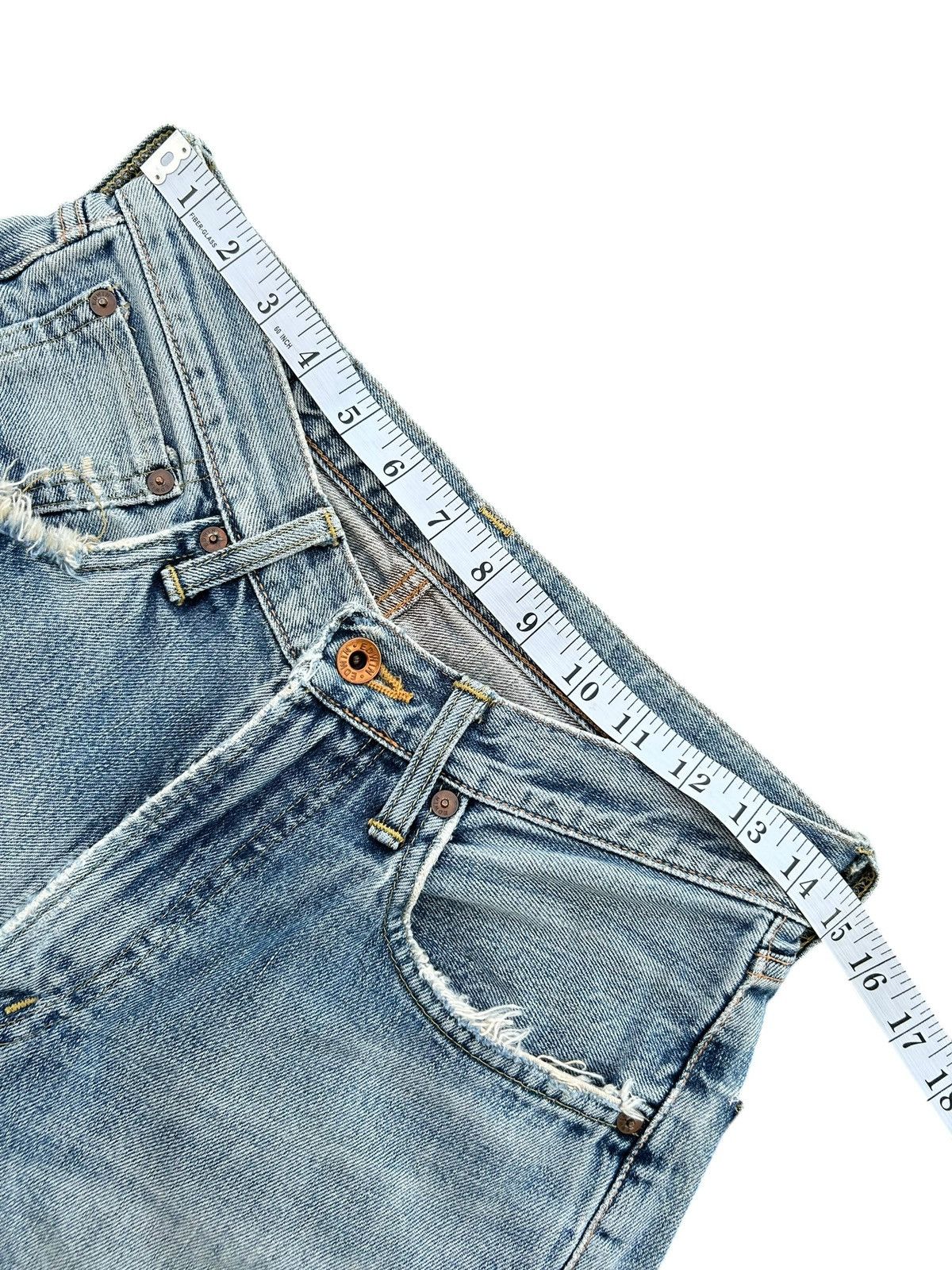 Kapital VINTAGE EDWIN 505X SELVEDGE DISTRESSED DENIM JEANS Size US 29 - 16 Thumbnail