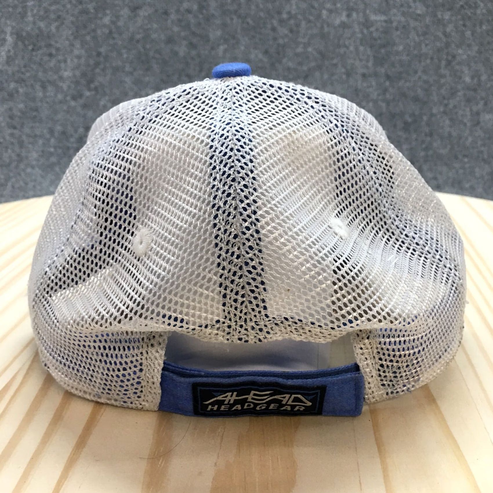 Vintage Ahead Trucker Hat USA Blue Mens One Size Curved Brim Embroidered Logo Edinburgh Size ONE SIZE - 7 Thumbnail