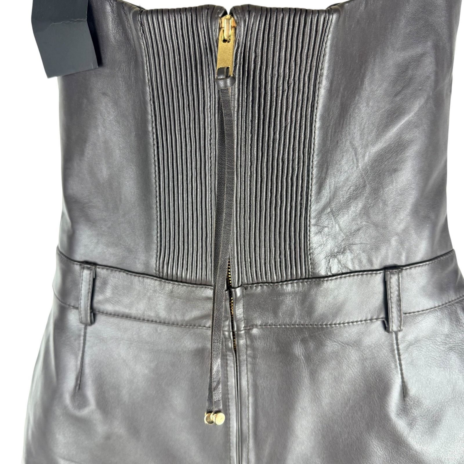 Retrofete New Retrofete Pernille Lamb Leather One Piece Romper Tabacco Size 27" / US 4 / IT 40 - 6 Thumbnail