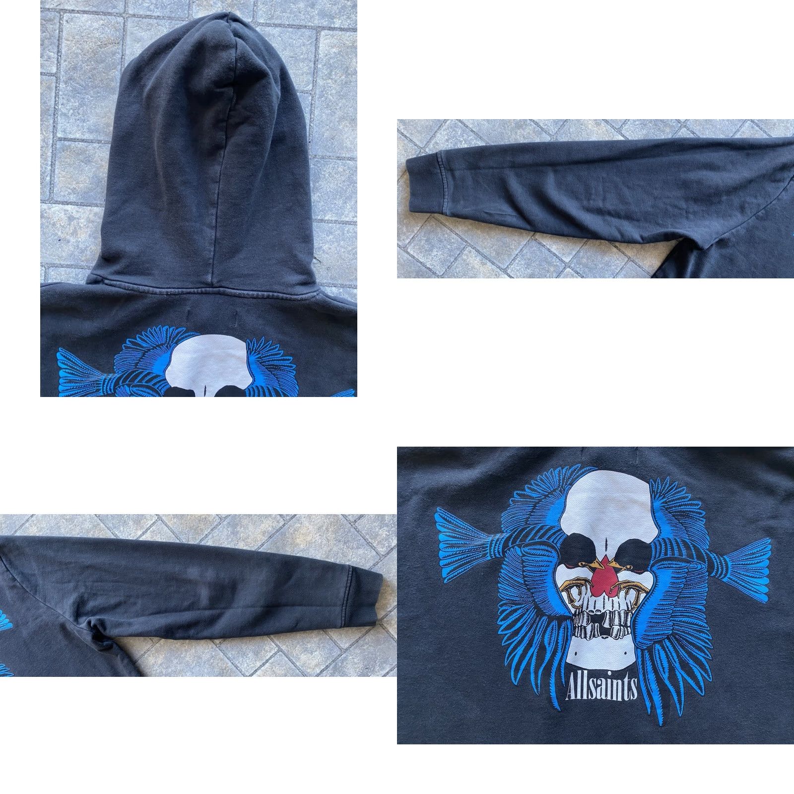 Allsaints AllSaints Hoodie Skull Pullover Black Men Size S Adult Small Hooded Shirt? Size US S / EU 44-46 / 1 - 10 Thumbnail