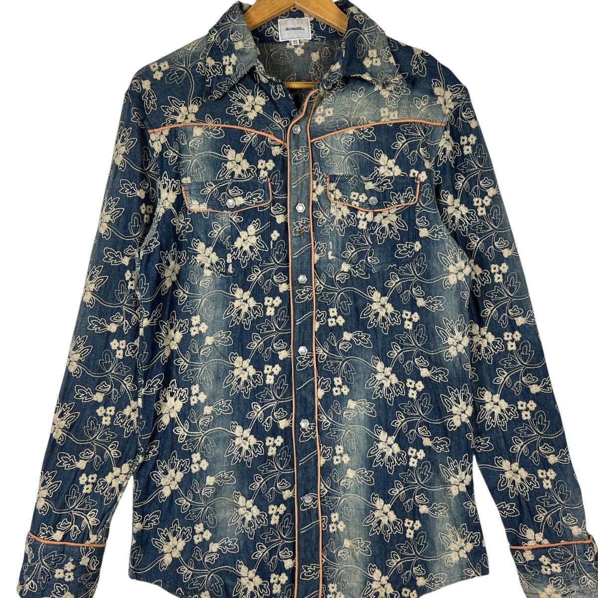 45rpm Vintage Acoustic Embroidery Snapbutton shirt Size US XL / EU 56 / 4 - 3 Thumbnail