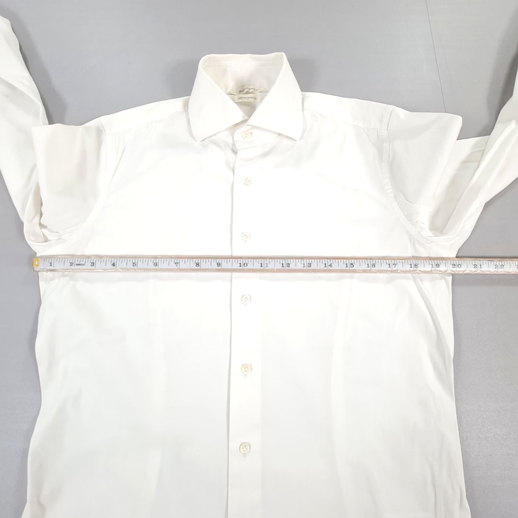 Suitsupply Suitsupply Shirt White 15 3/4 Cotton Stretch Extra Slim Fit Reggiani Men's Button-Up Long Sleeve Collared Casual Size US M / EU 48-50 / 2 - 5 Thumbnail