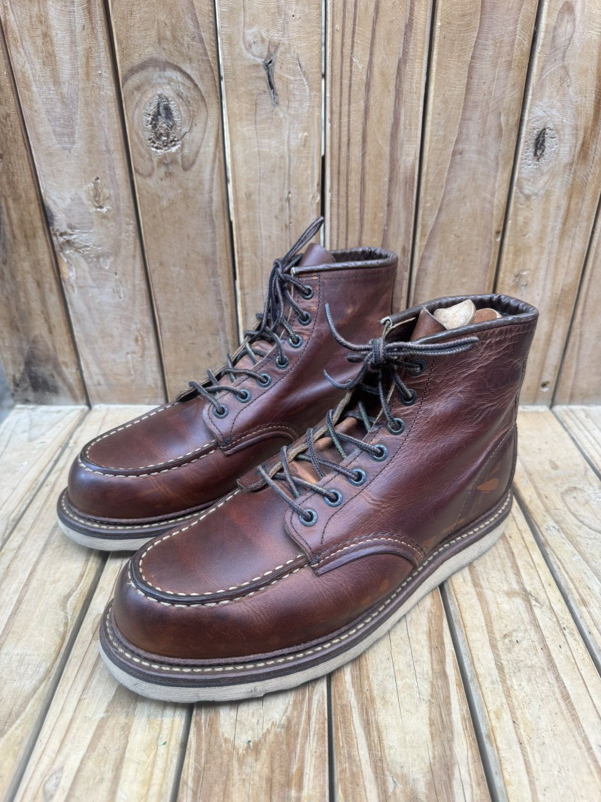 Red Wing Red Wing 1907 Copper Rough Brown Boots UK 7.5 D | EUR 41.5 Size US 8.5 / EU 41-42 - 4 Thumbnail