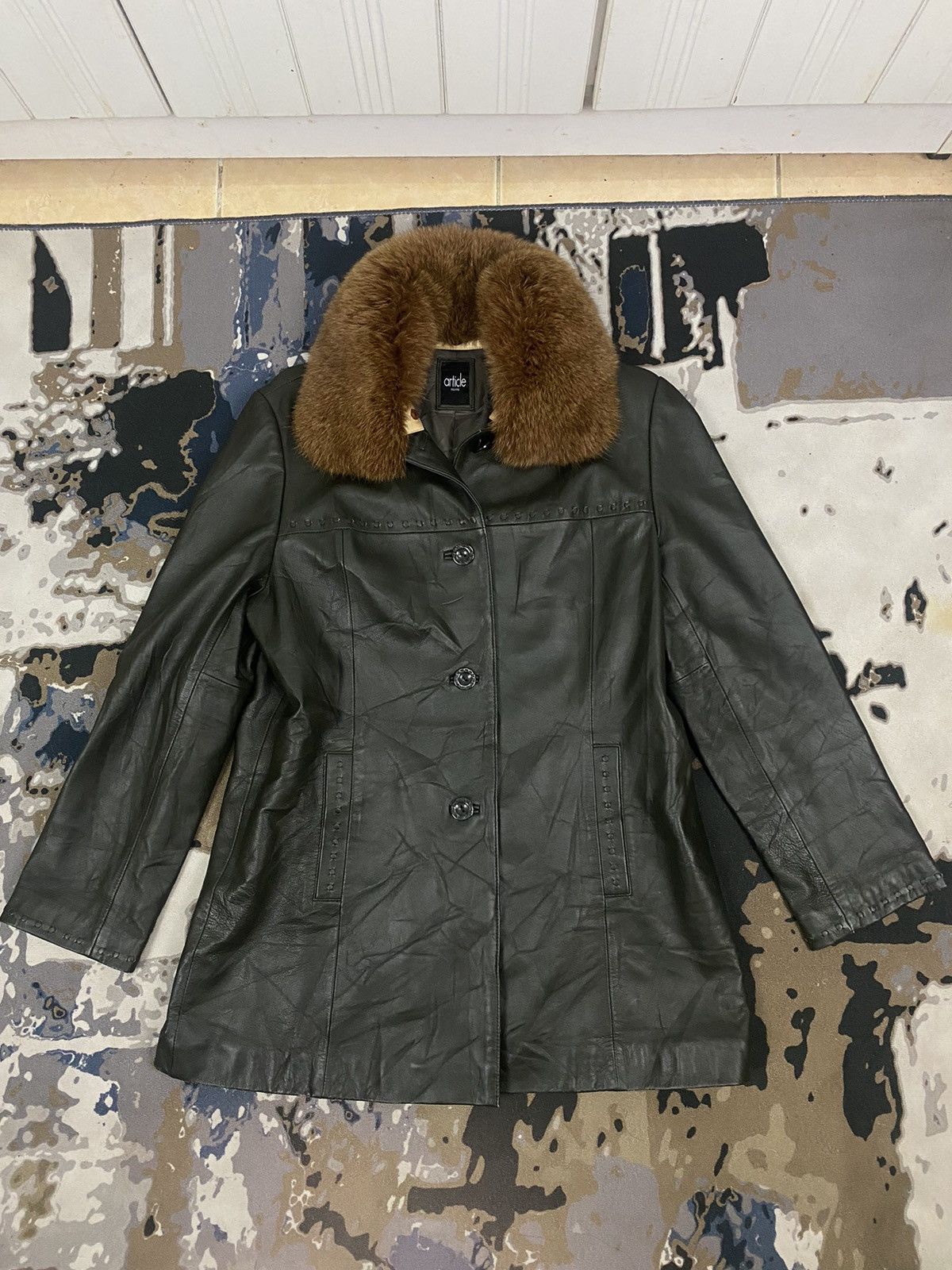 If Six Was Nine × Japanese Brand Leather Jacket Mink Fur Article Size US M / EU 48-50 / 2 - 1 Thumbnail