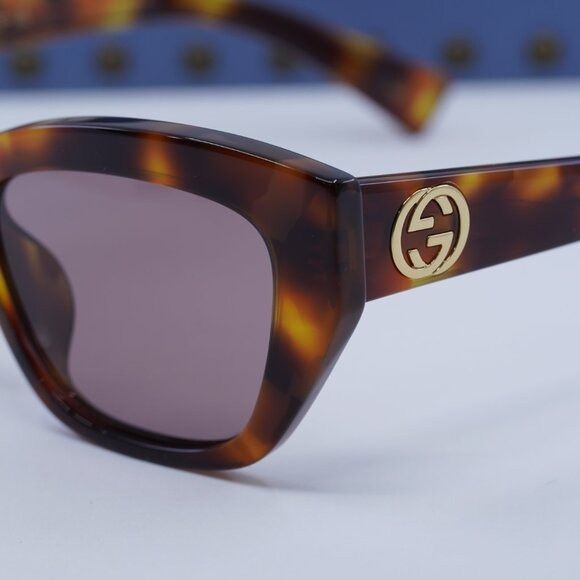 Gucci 🕶️ New Gucci GG1844SA 003 Sunglasses - Shiny Havana Frame Size ONE SIZE - 4 Thumbnail