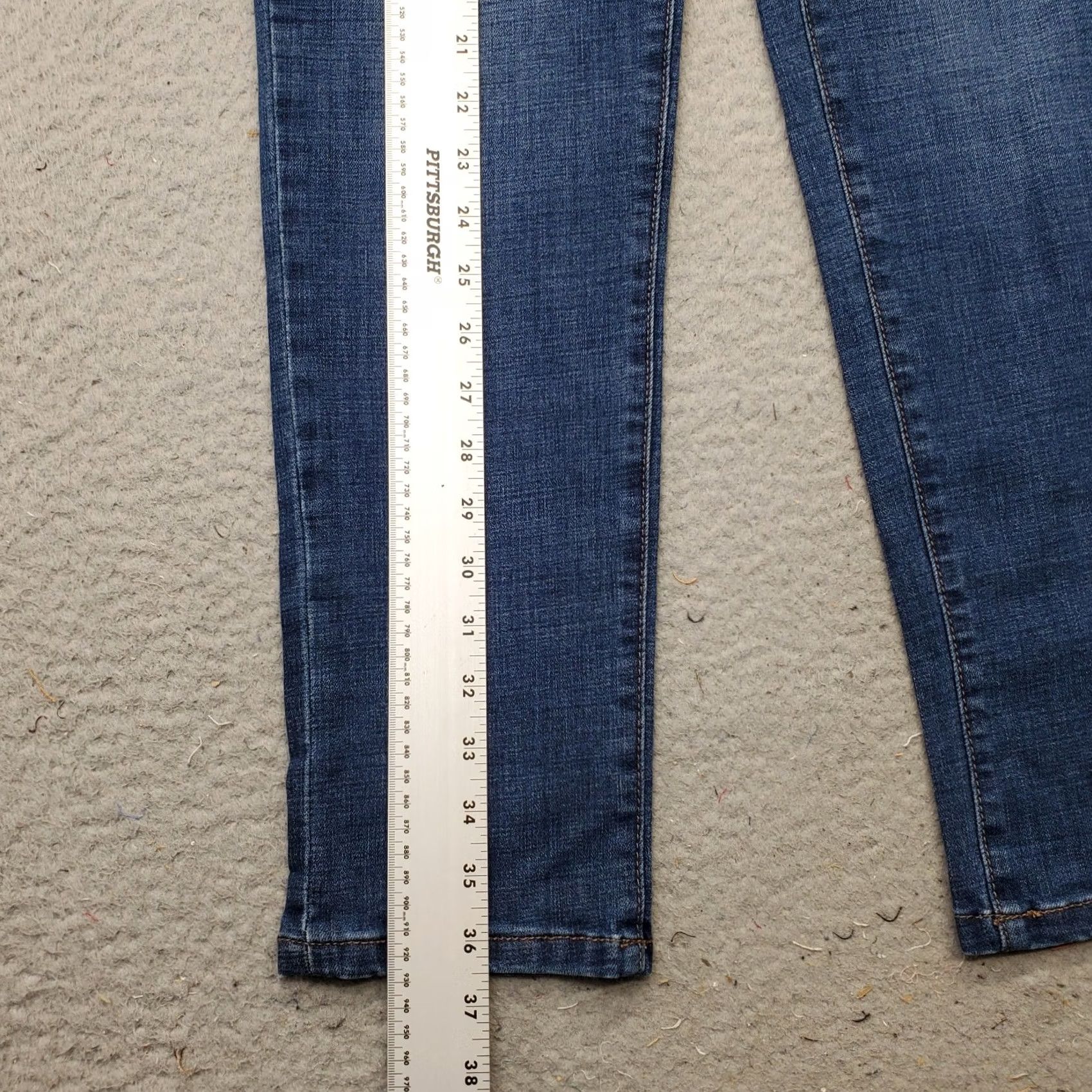Vintage INC International Concepts Jeans Womens 2/26 Blue Denim Mid-Rise Straight Leg 5-Pocket Denim Jeans Womens Size 2 Blue Size 26" / US 2 / IT 38 - 3 Thumbnail